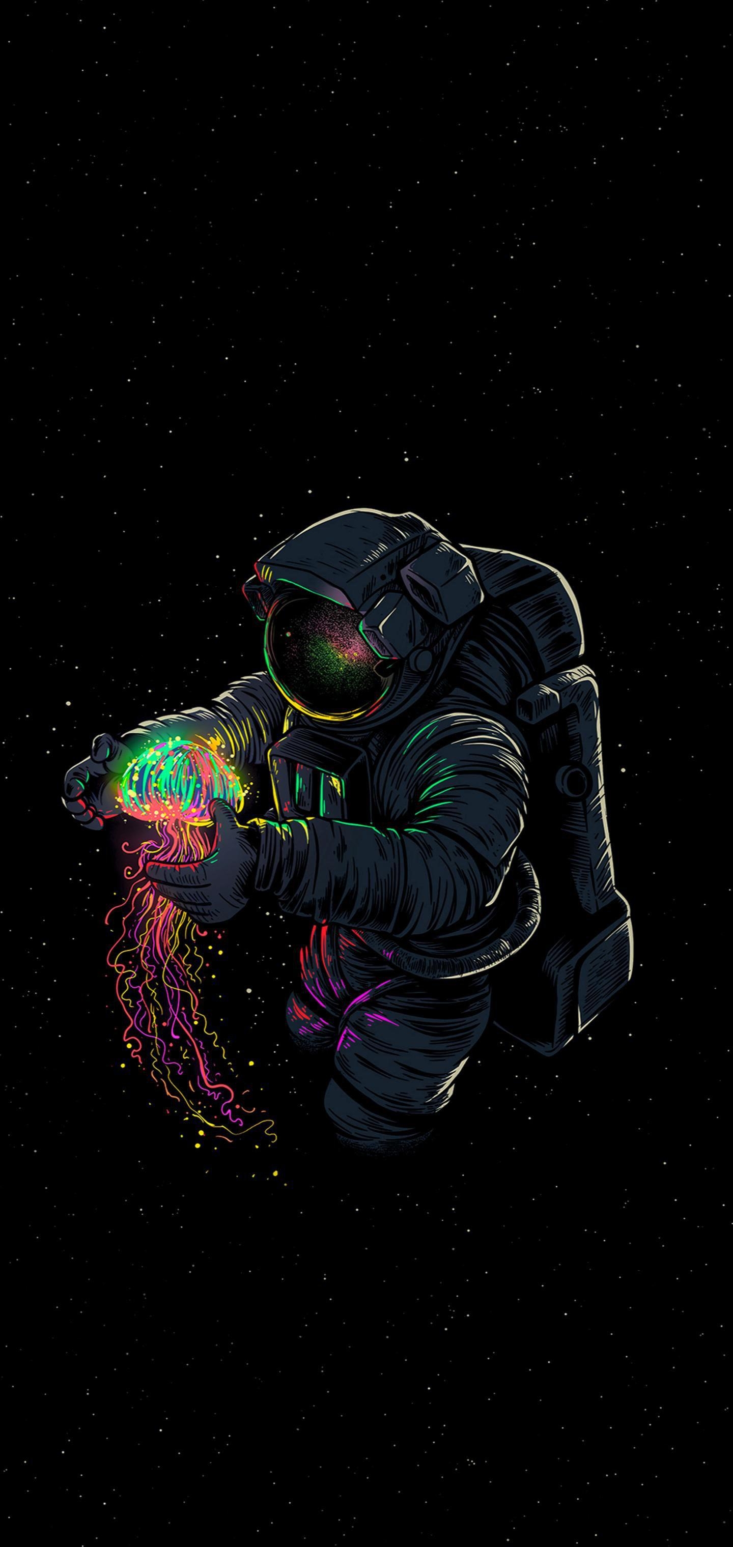 1440x3040 True black OLED wallpaper, Phone