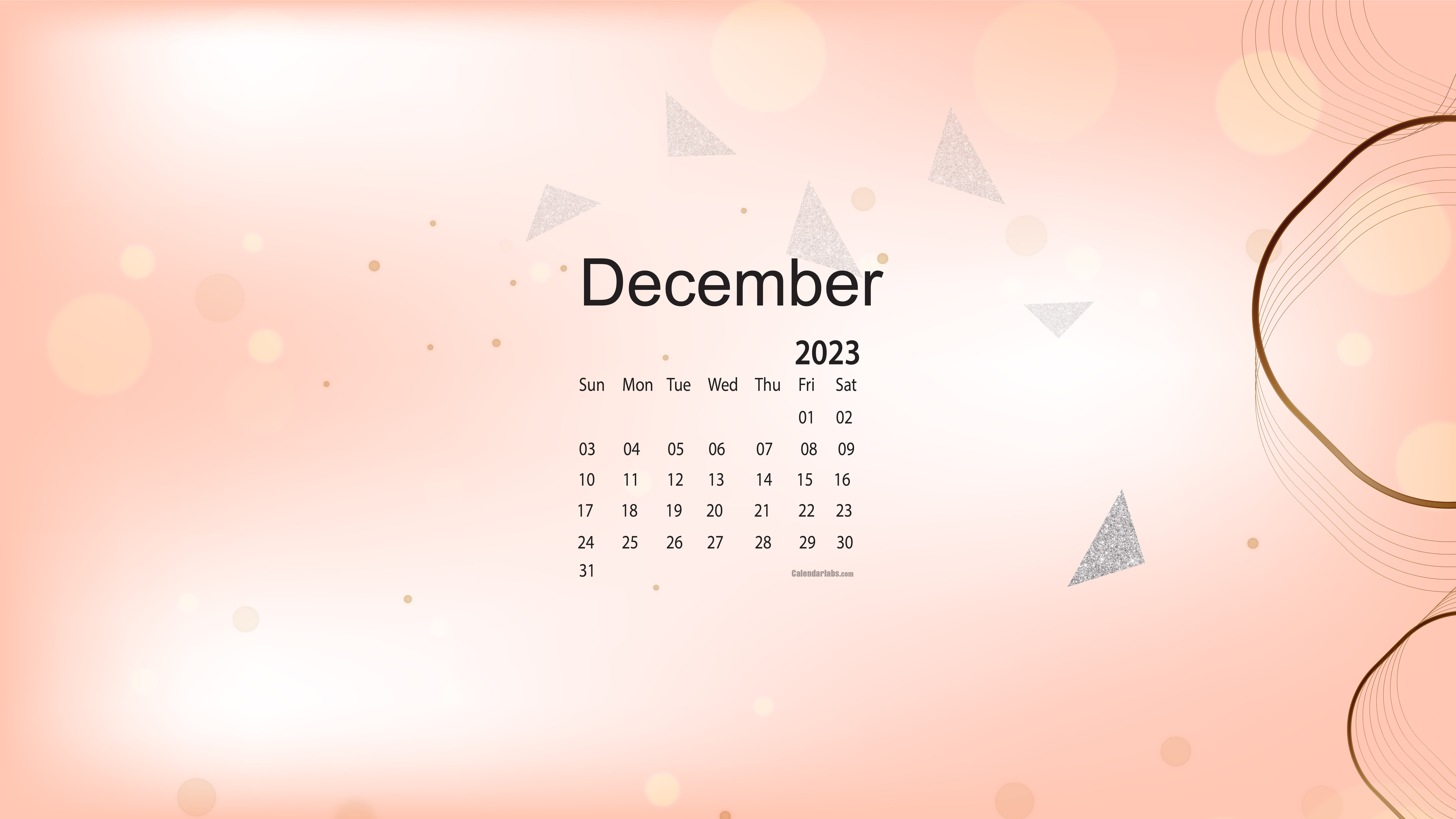 8000x4510 December 2023 Desktop Wallpaper Calendar, Desktop