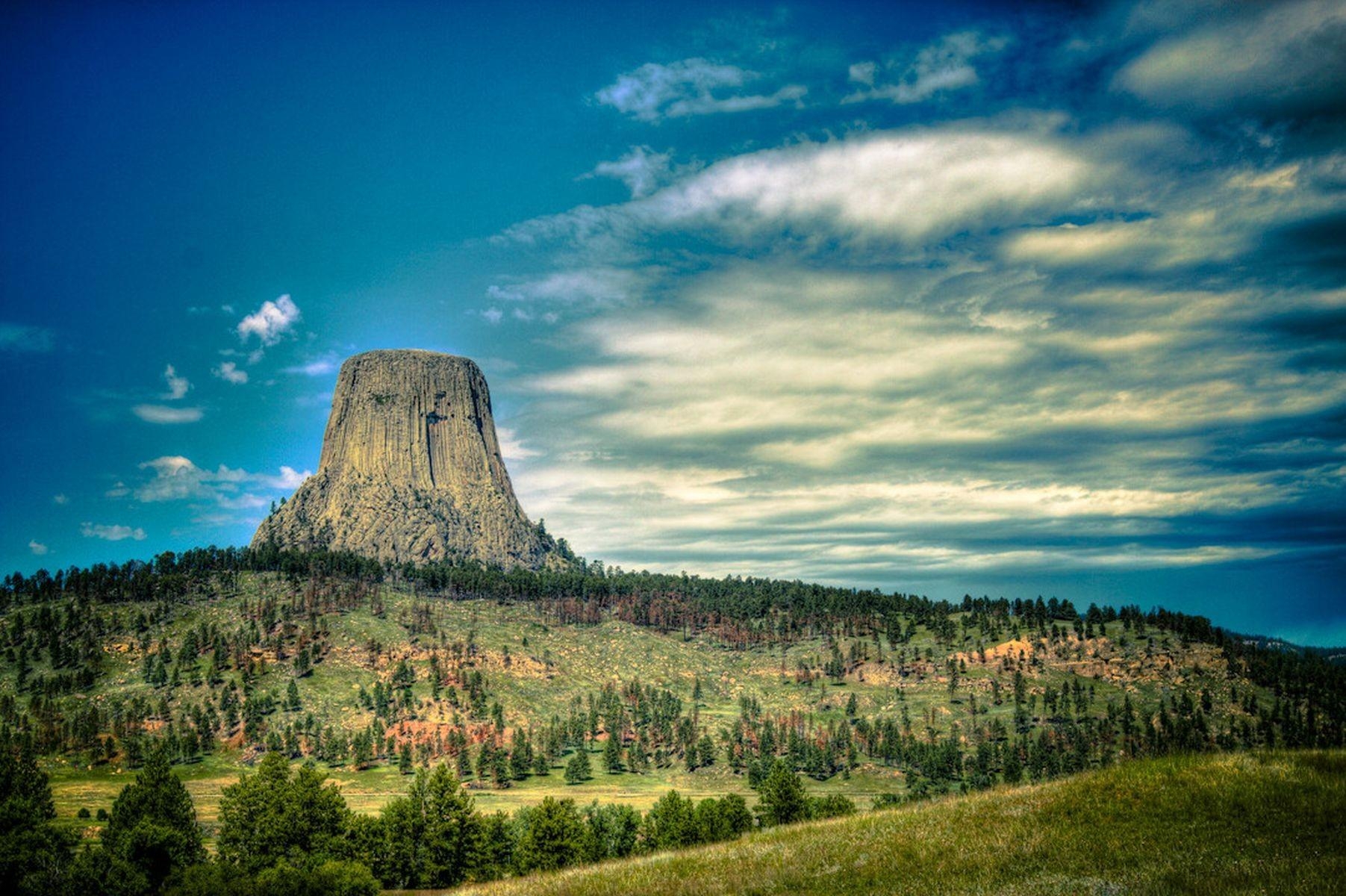 1810x1200 Mountains Devils Tower Wyoming Sunset Fun Nature Mountain Desert, Desktop