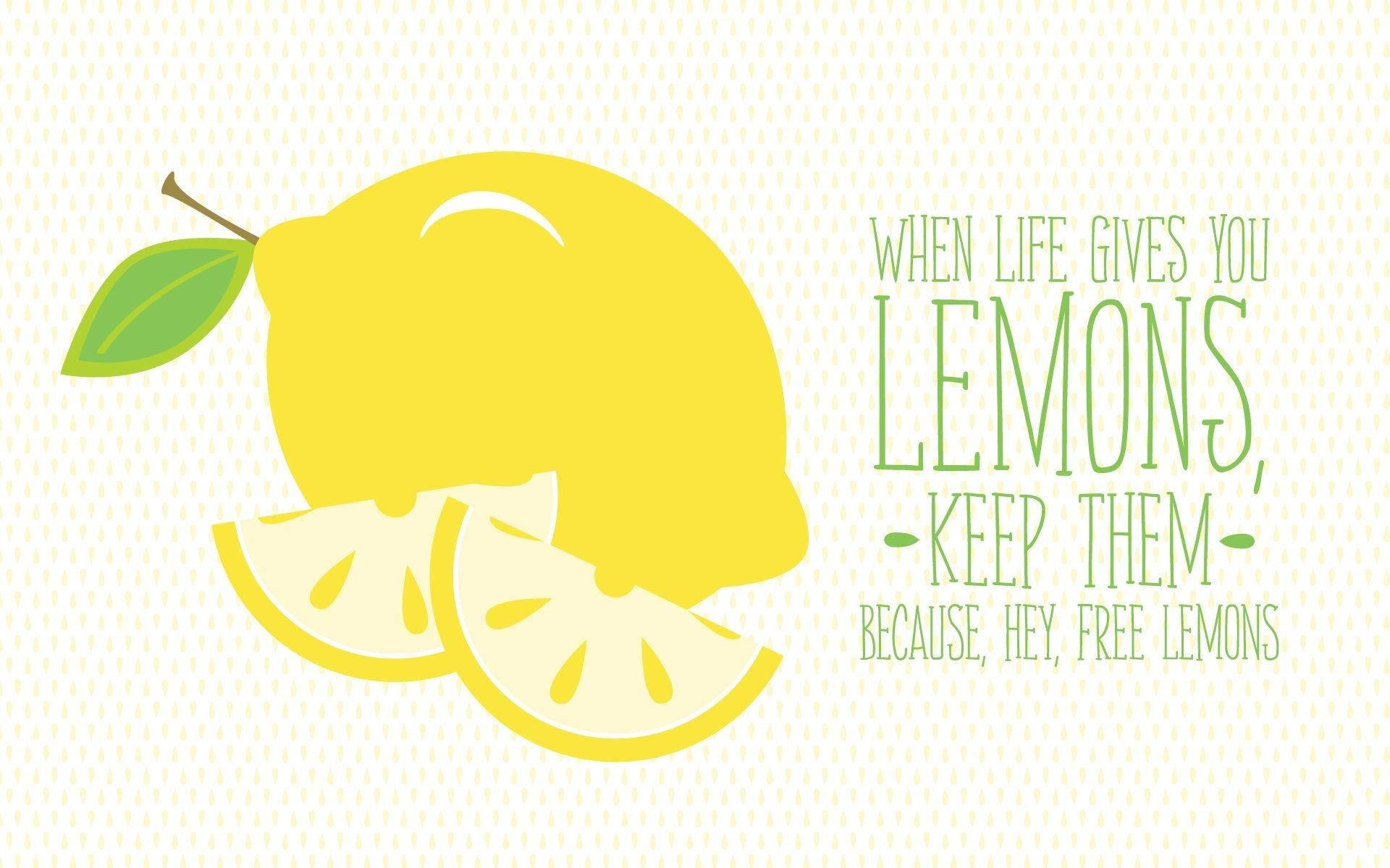 1920x1200 Download Yellow Lemons Cute Positive Quotes Wallpaper, Desktop