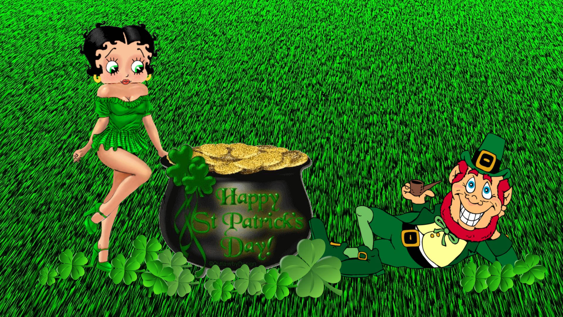 1920x1080 Download free Betty Boop Leprechaun St, Desktop