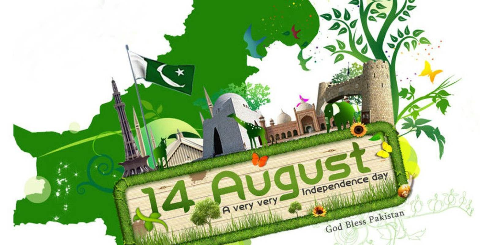 1600x800 August Independence Day of Pakistan HD Wallpaper, Dual Screen