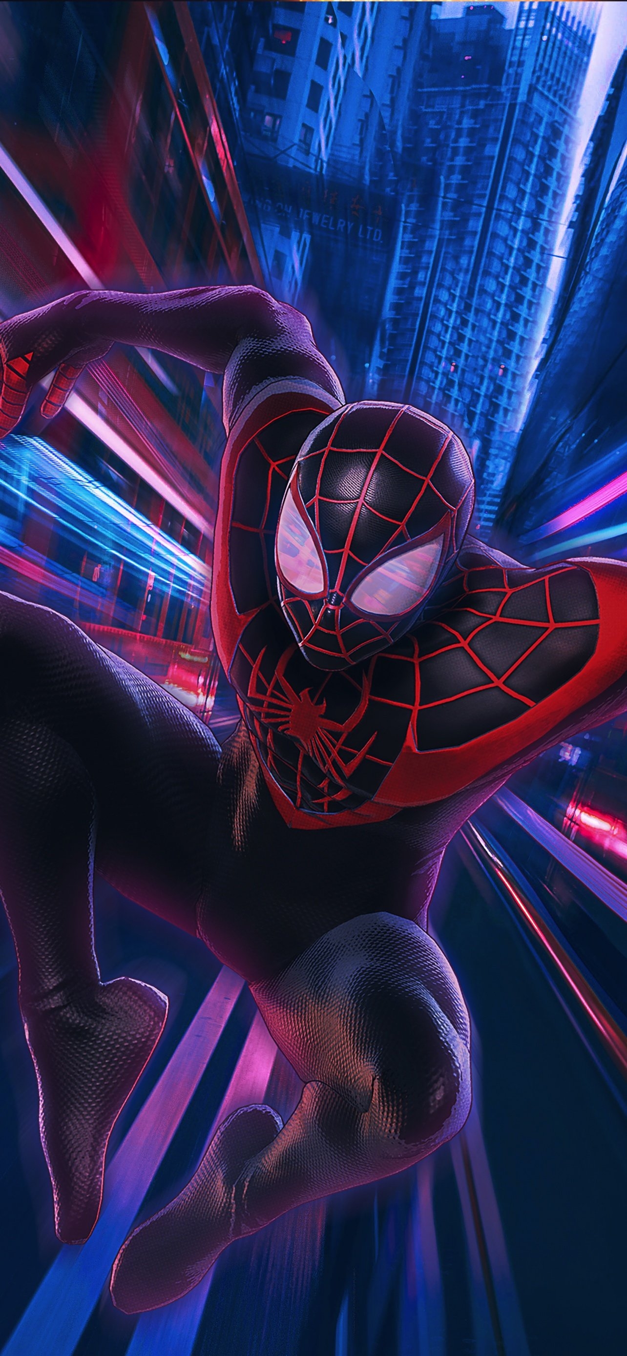 1290x2780 Spider Man Wallpaper 4K, Miles Morales,, Into The Spider Verse, Graphics CGI, Phone