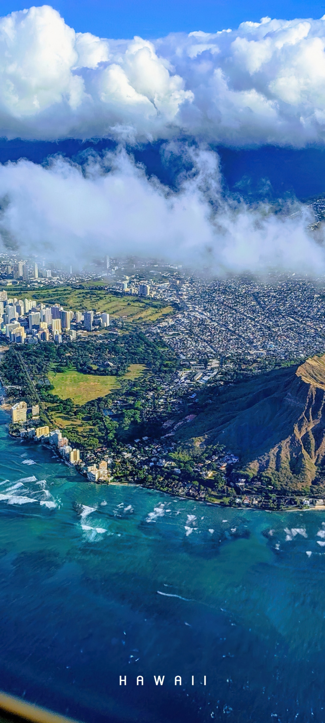 1080x2400 Diamond Head Wallpaper 4K, Volcanic cone, Hawaii, Phone