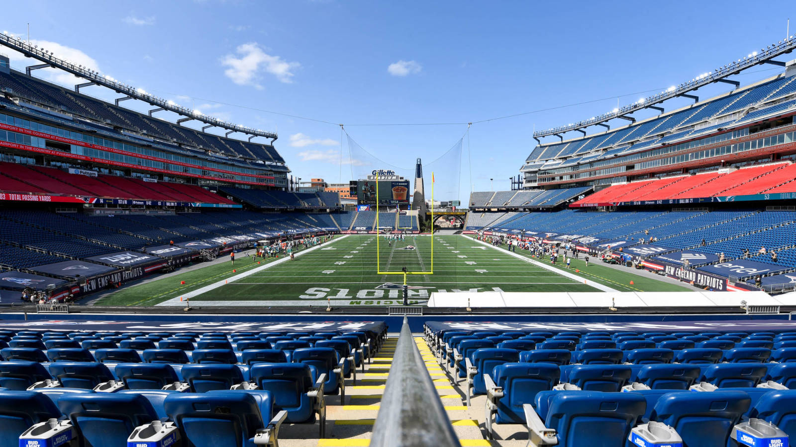 1600x900 Gillette Stadium has social distancing markers set up for possible return of fans, Desktop