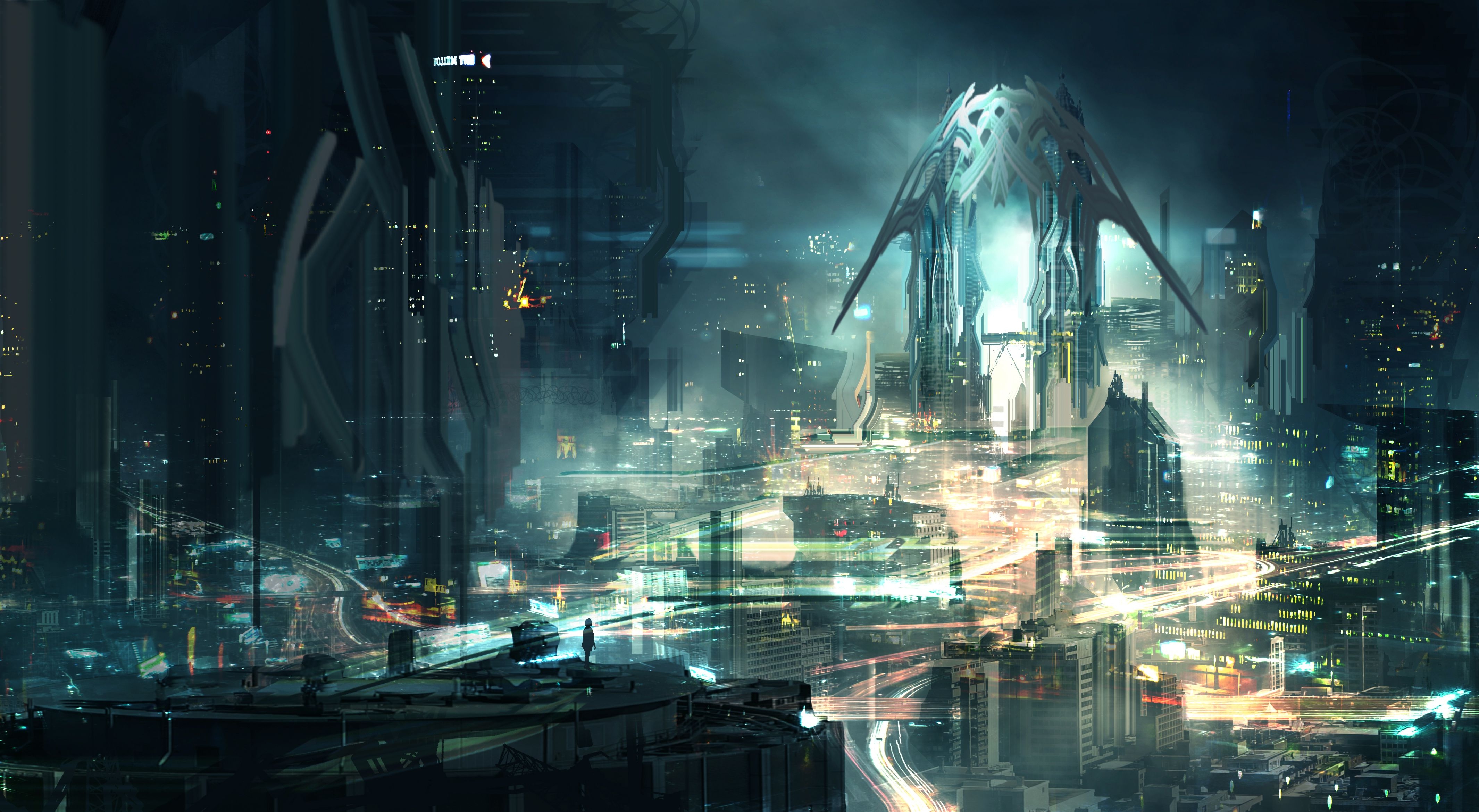 4260x2340 Futuristic City HD Wallpaper and Background Image, Desktop