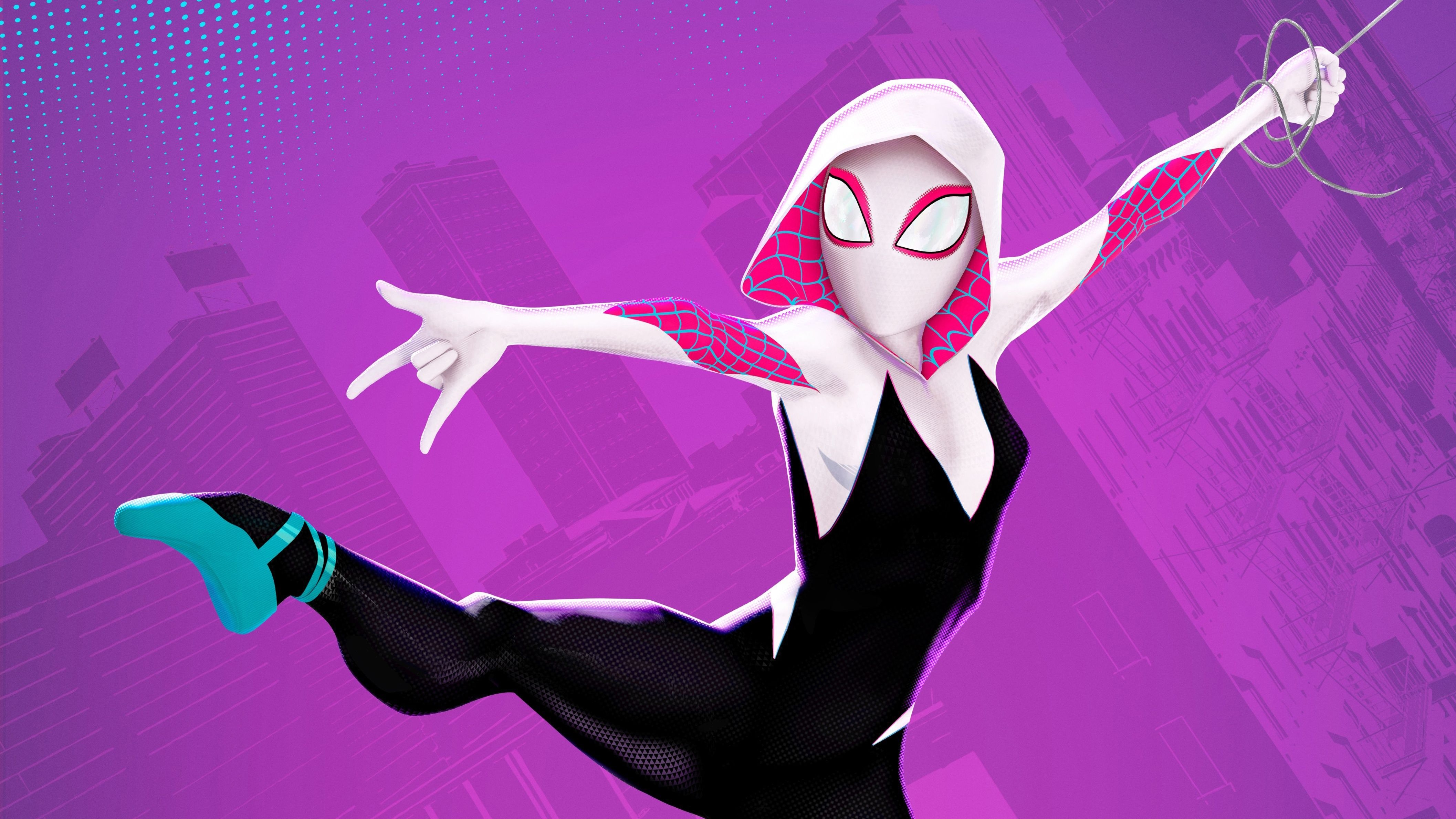 4230x2380 Spider Gwen Stacy In Spider Man: Into The Spider Verse Wallpaper, Desktop