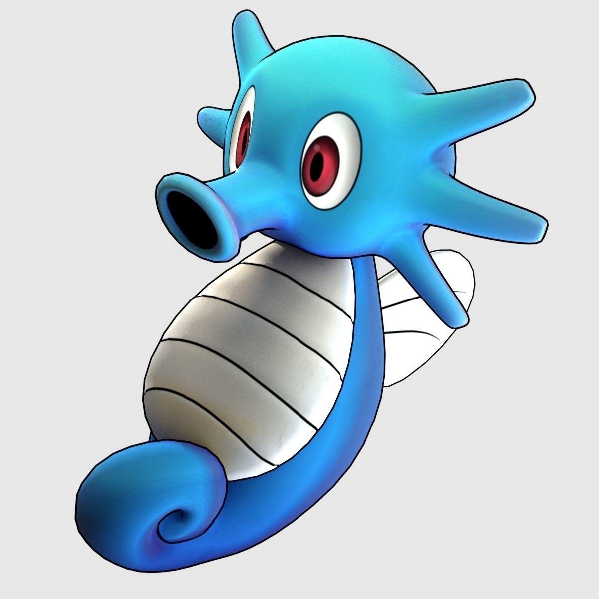 1200x1200 3D model Horsea pokemon, Phone
