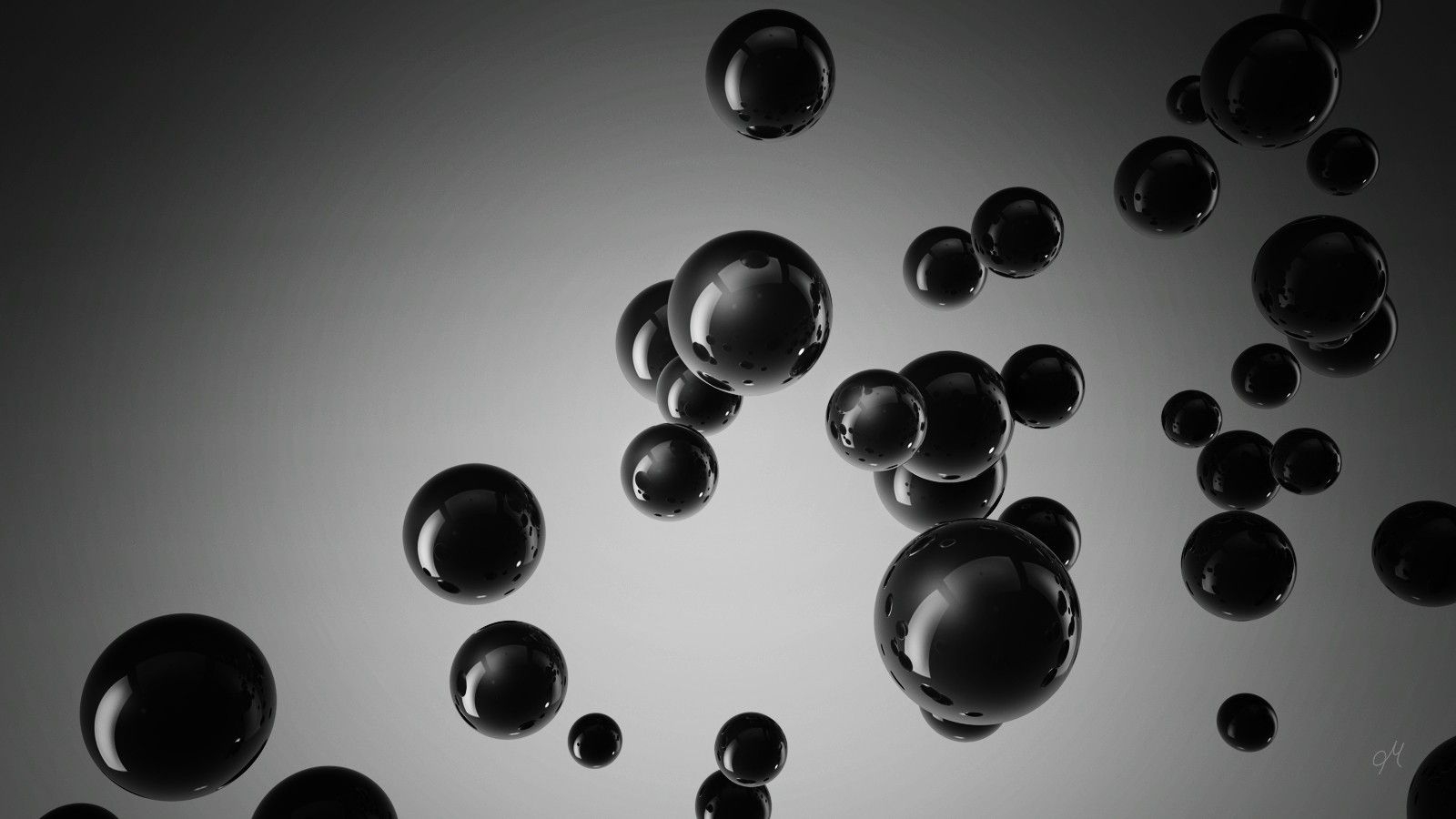 1600x900 Digital Art HD Wallpaper: Liquid Bearings, Desktop