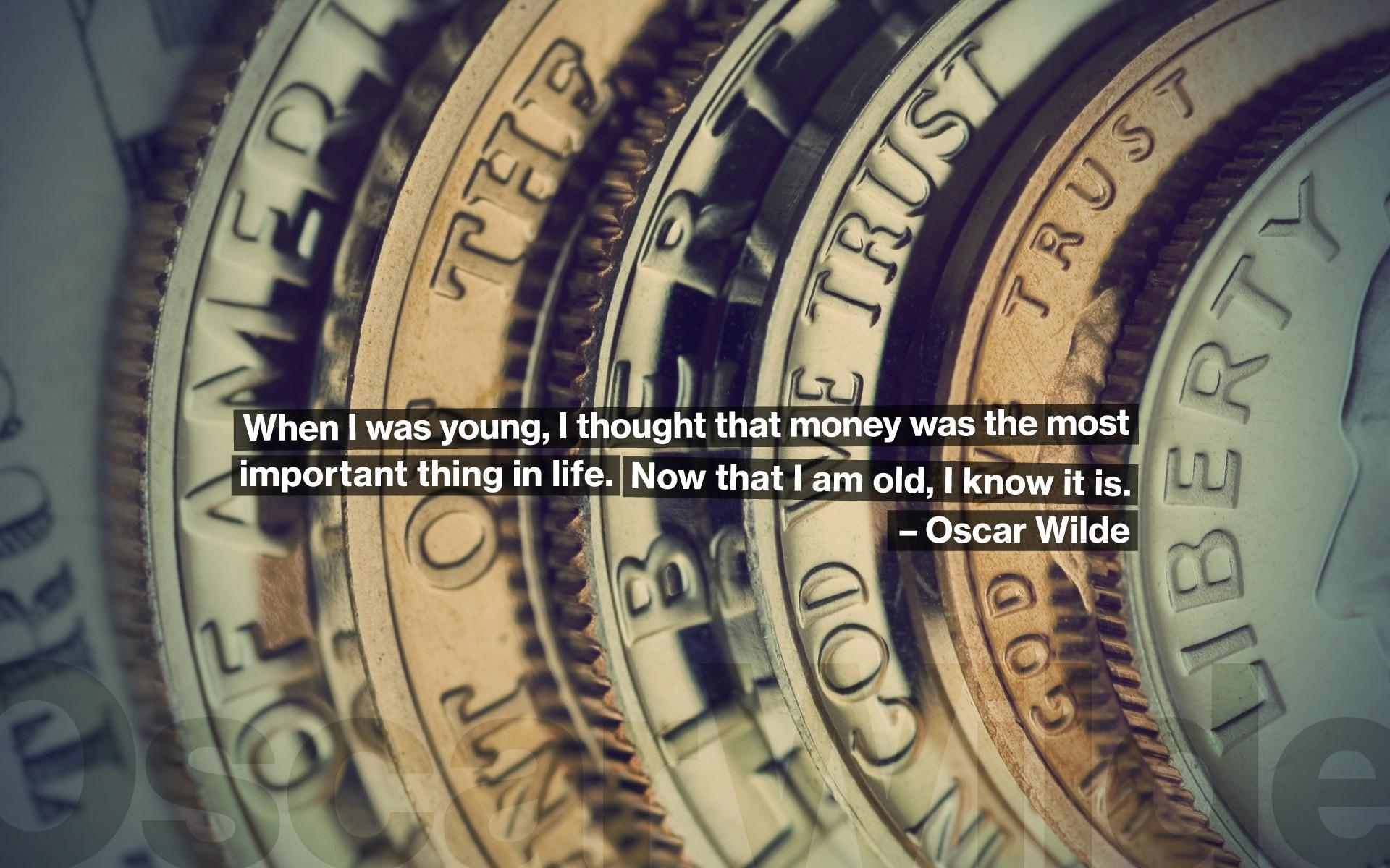 1920x1200 money, quotes, typography, Oscar Wilde wallpaper, Desktop