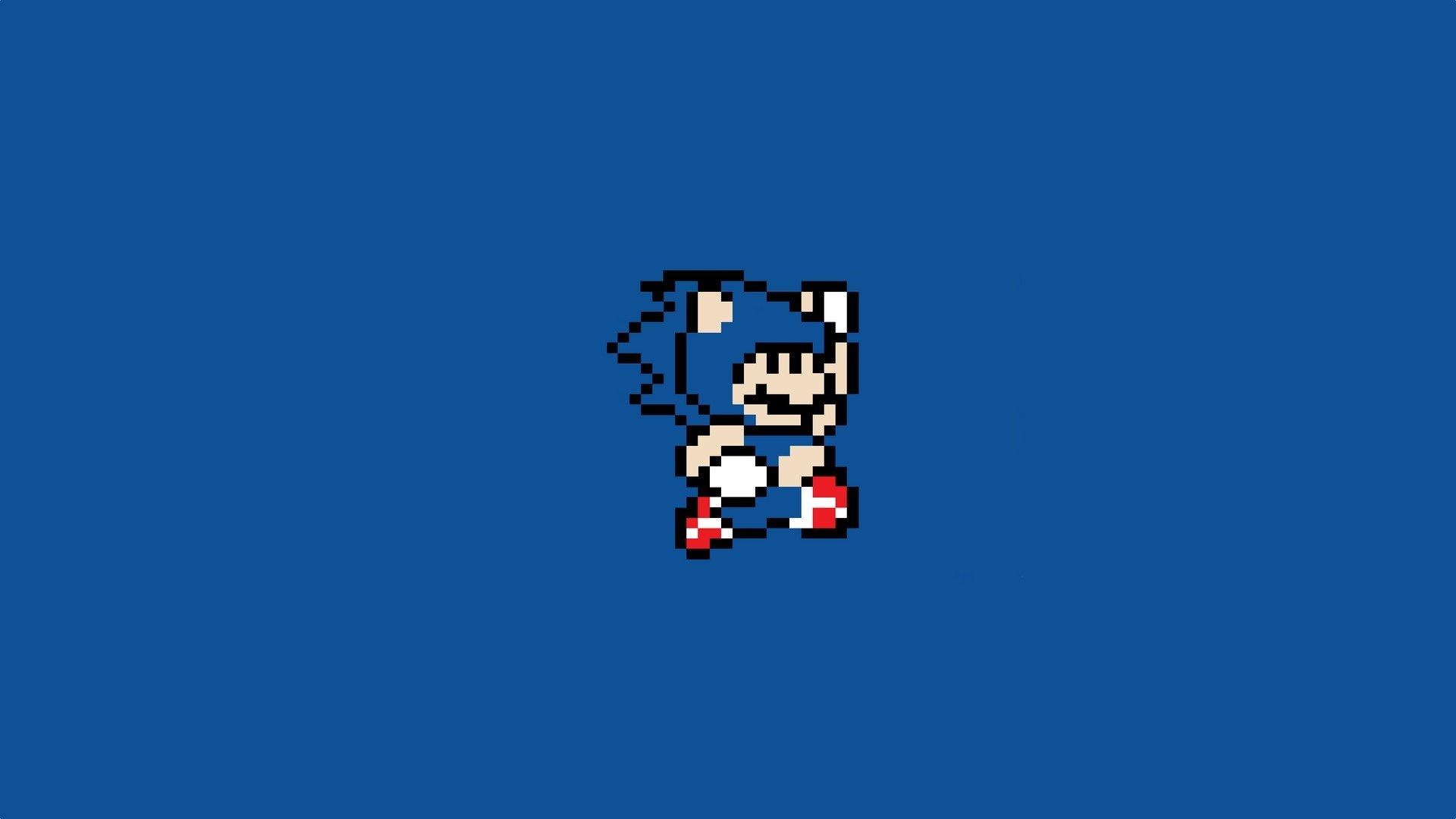 1920x1080 minimalism sonic super mario bros wallpaper and background, Desktop