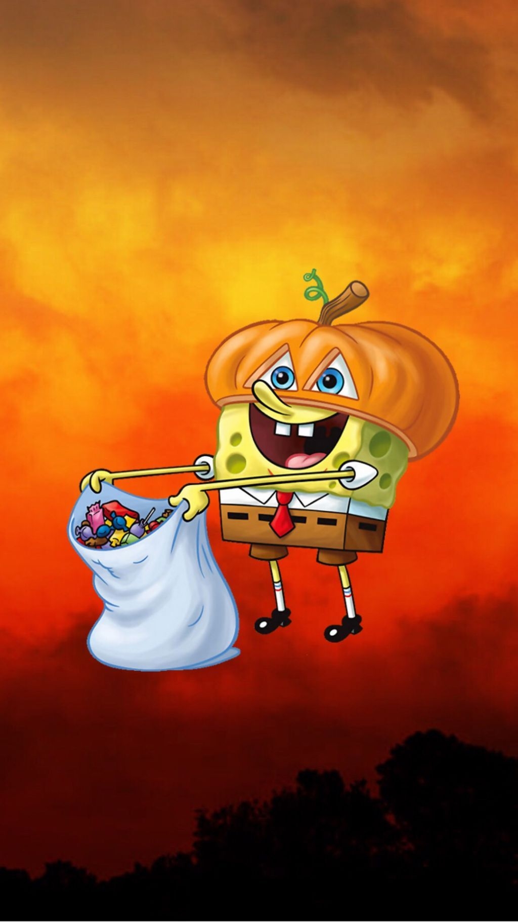 1030x1820 spongebob #halloween #wallpaper #freetoedit, Phone