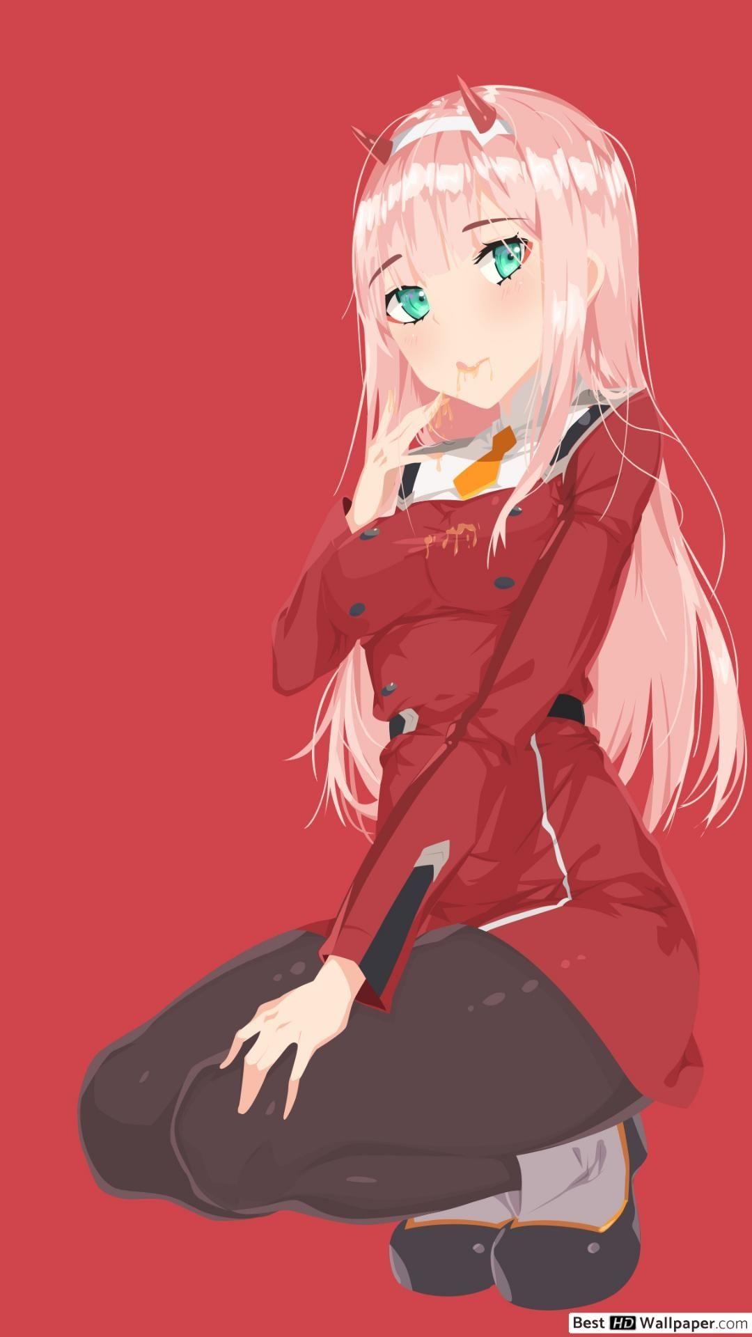 1080x1920 Zero Two Vector HD wallpaper download, Phone