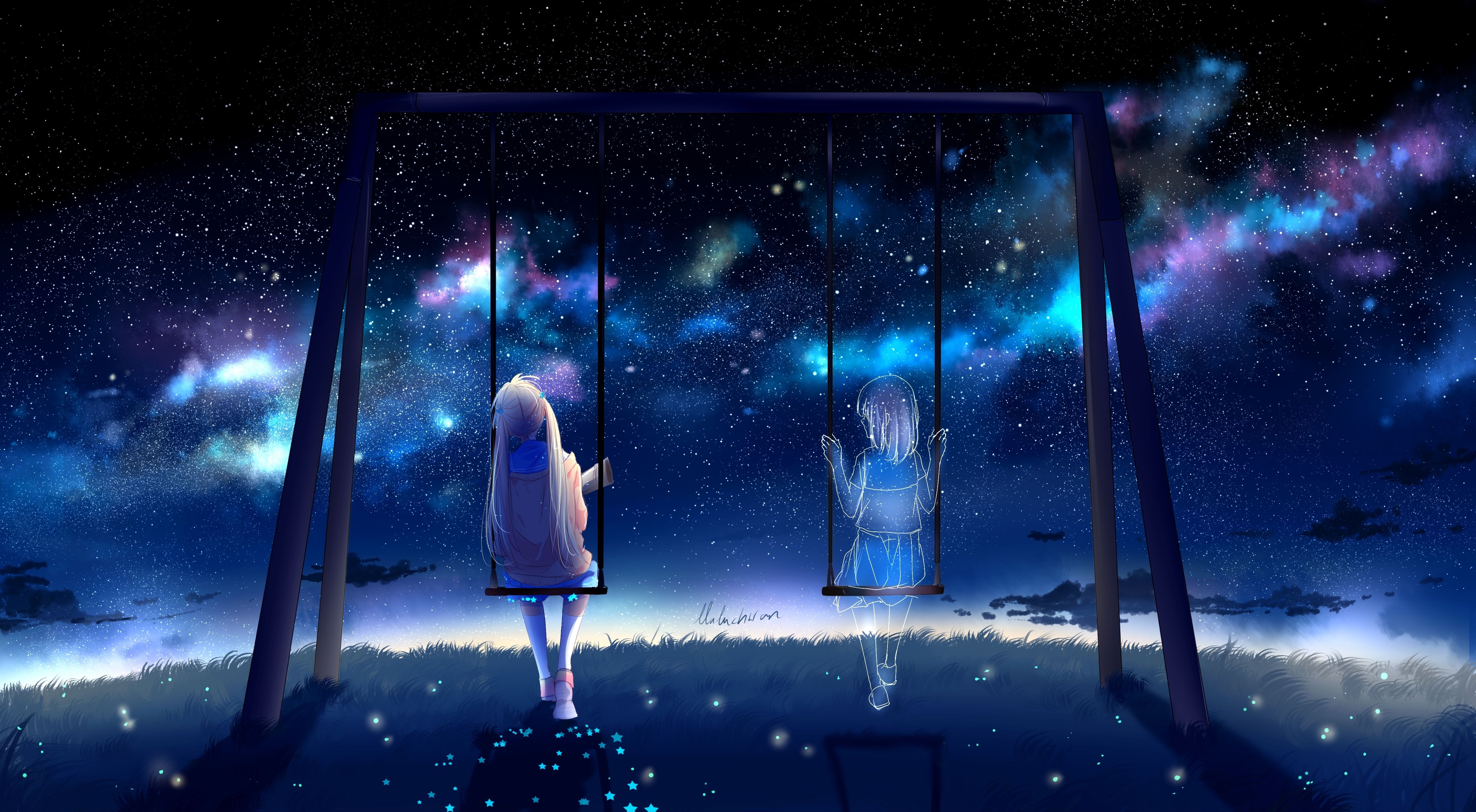 4510x2480 Lonely Anime Girl Wallpaper Free Lonely Anime Girl, Desktop