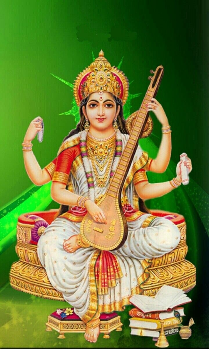 720x1200 Saraswati Maa. Saraswati goddess, Durga goddess, Hindu deities, Phone