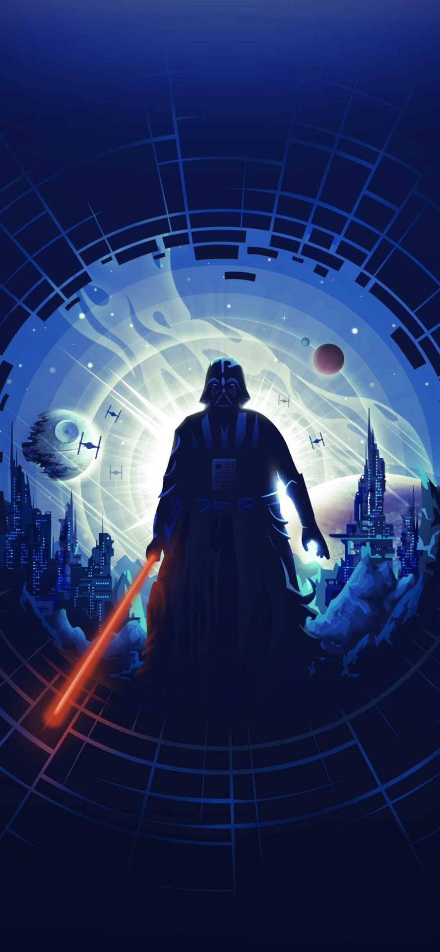 890x1920 Star Wars iPhone 6 Plus Blue Anakin, Phone