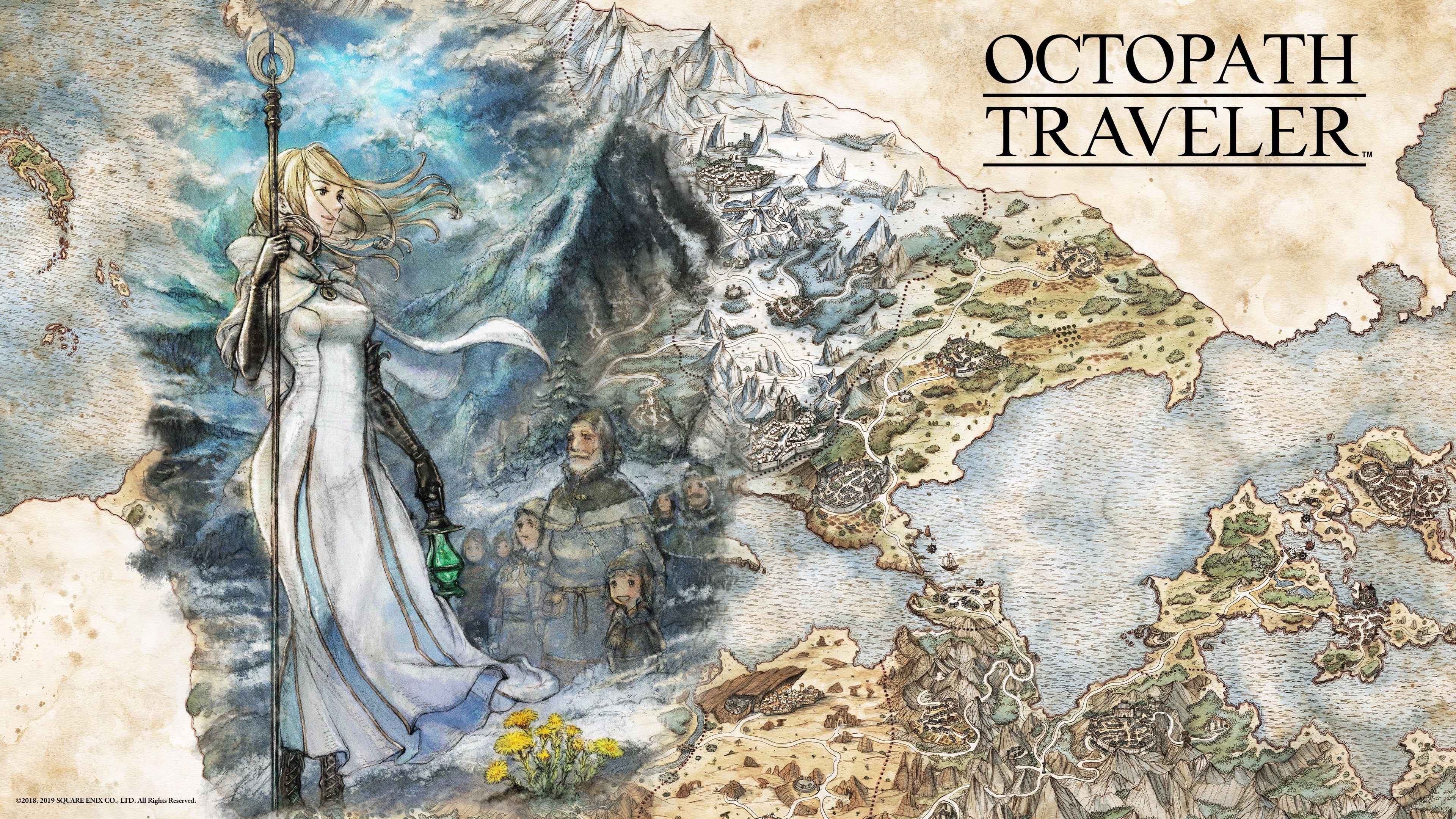 3840x2160 HD wallpaper: Octopath Traveler, artwork. Artwork, Octopath traveler, HD wallpaper, Desktop