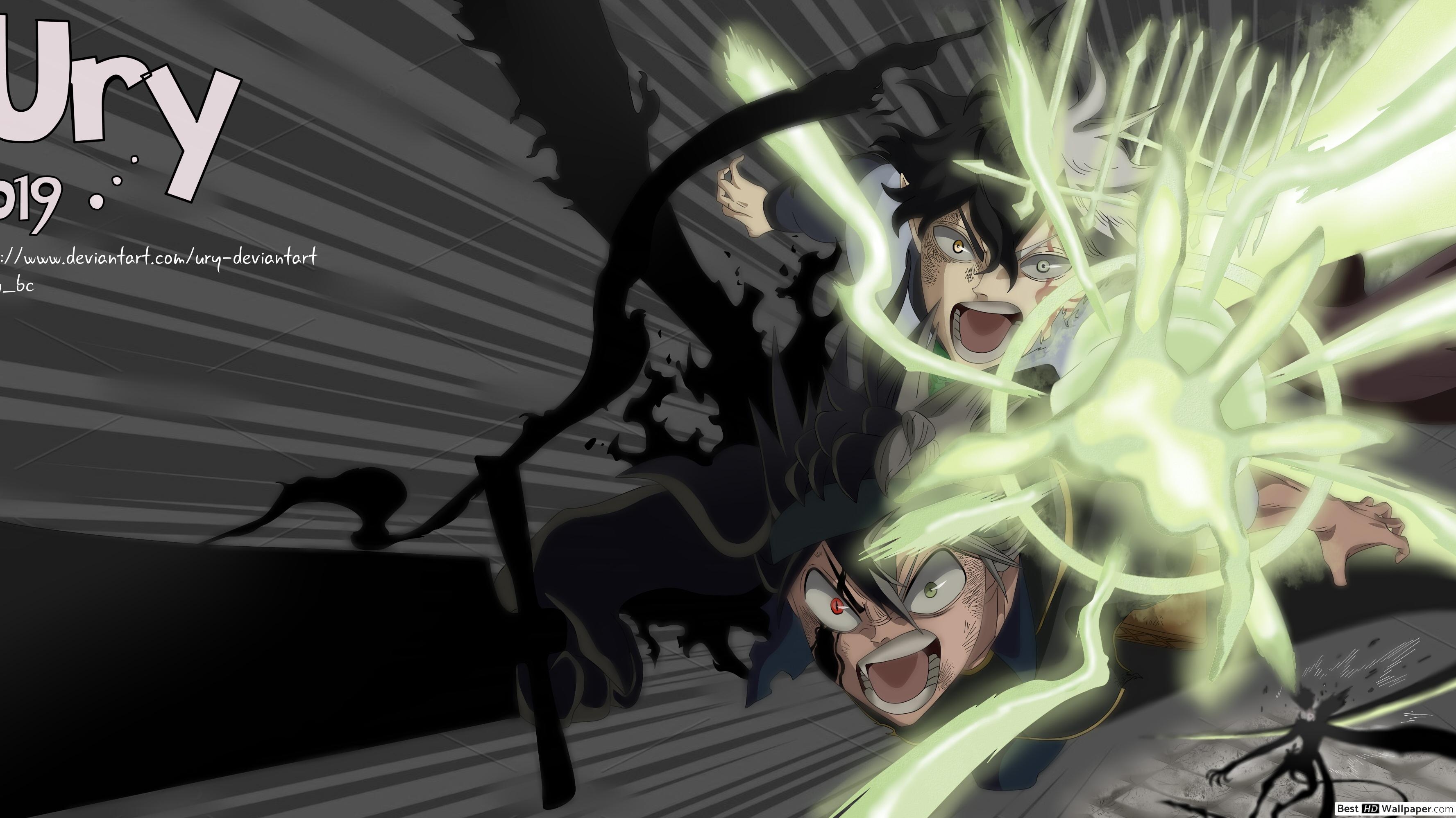 3560x2000 Hitam Clover & Yuno Vs Iblis Unduhan wallpaper HD, Desktop