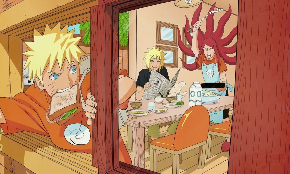 1170x700 Naruto: Shippuden Minato Namikaze breakfast Uzumaki Kushina Uzumaki Naruto fan art wallpaperx1544, Desktop