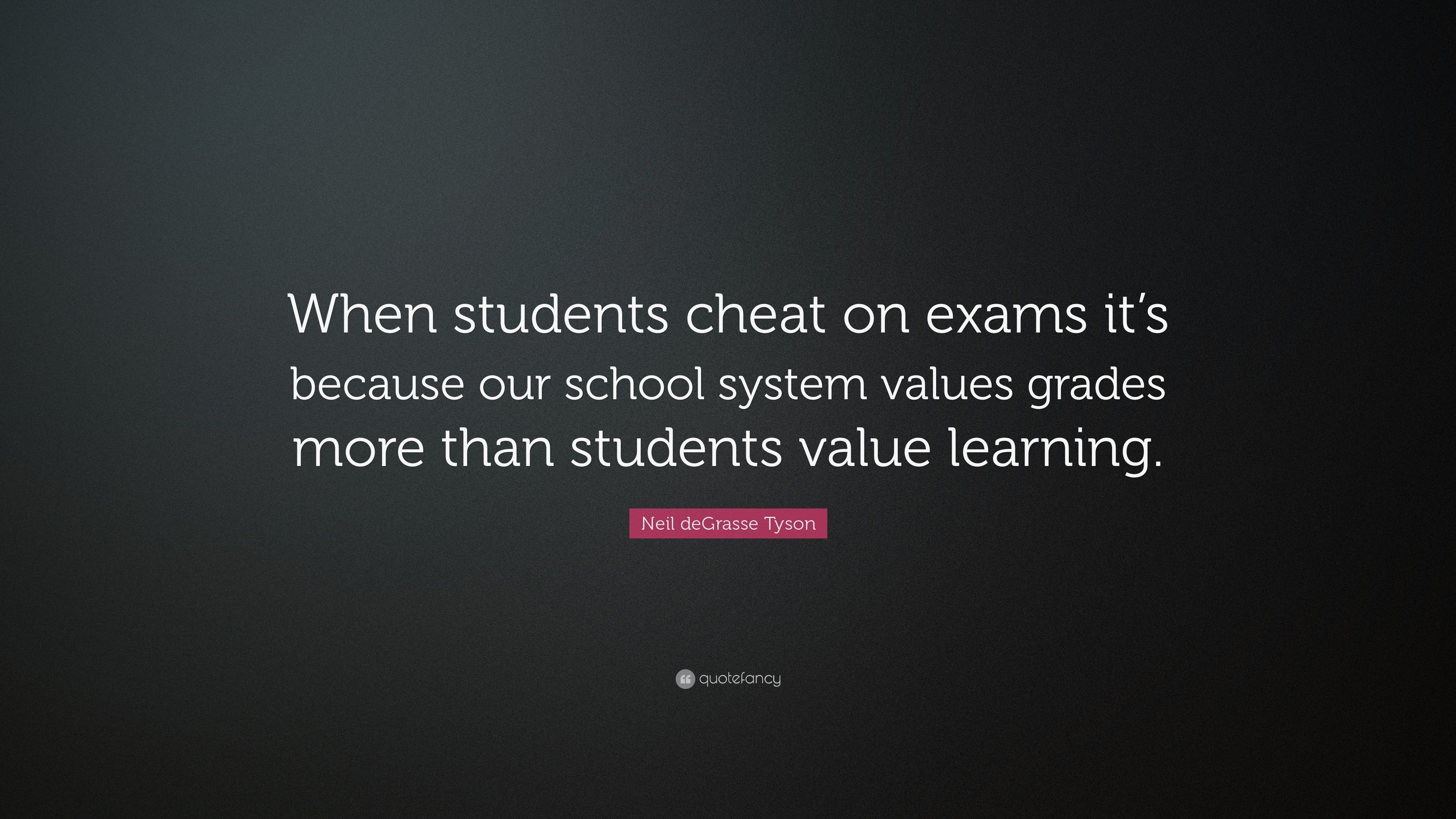 3840x2160 Neil deGrasse Tyson Quote: “When students cheat on exams it's, Desktop