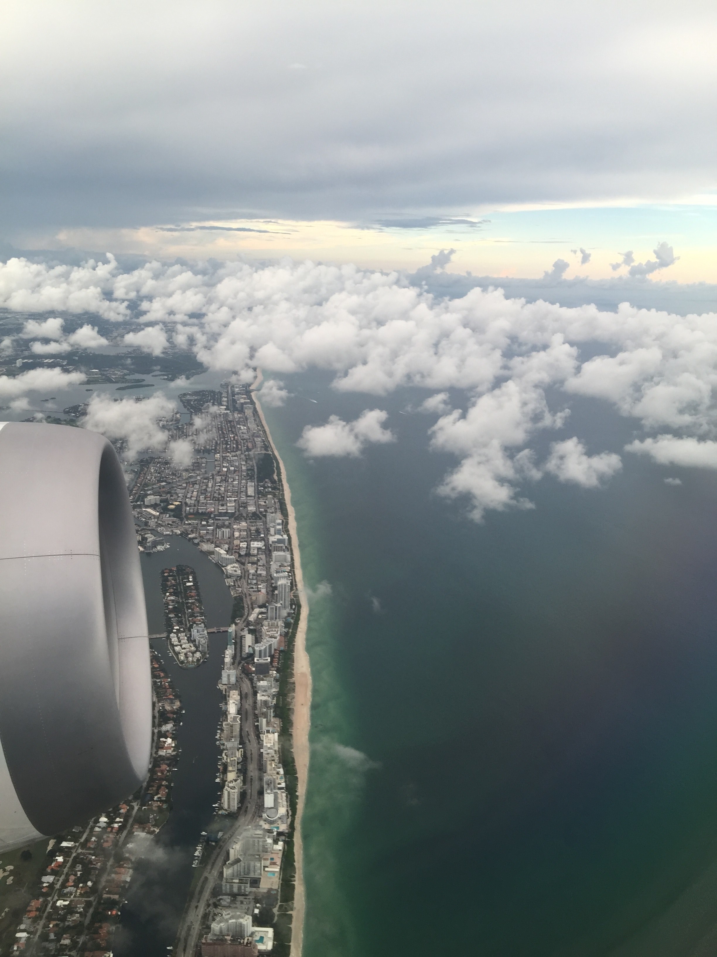 2450x3270 Wallpaper / view of the miami beach coastline from an airplane, coastline view from a plane 4k wallpaper free download, Phone