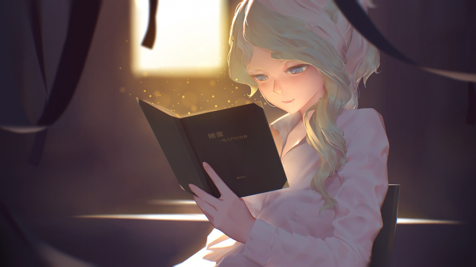 1600x900 Desktop Wallpaper Little Witch Academia, Anime Girl, Reading Book, HD Image, Picture, Background, C13f89, Desktop