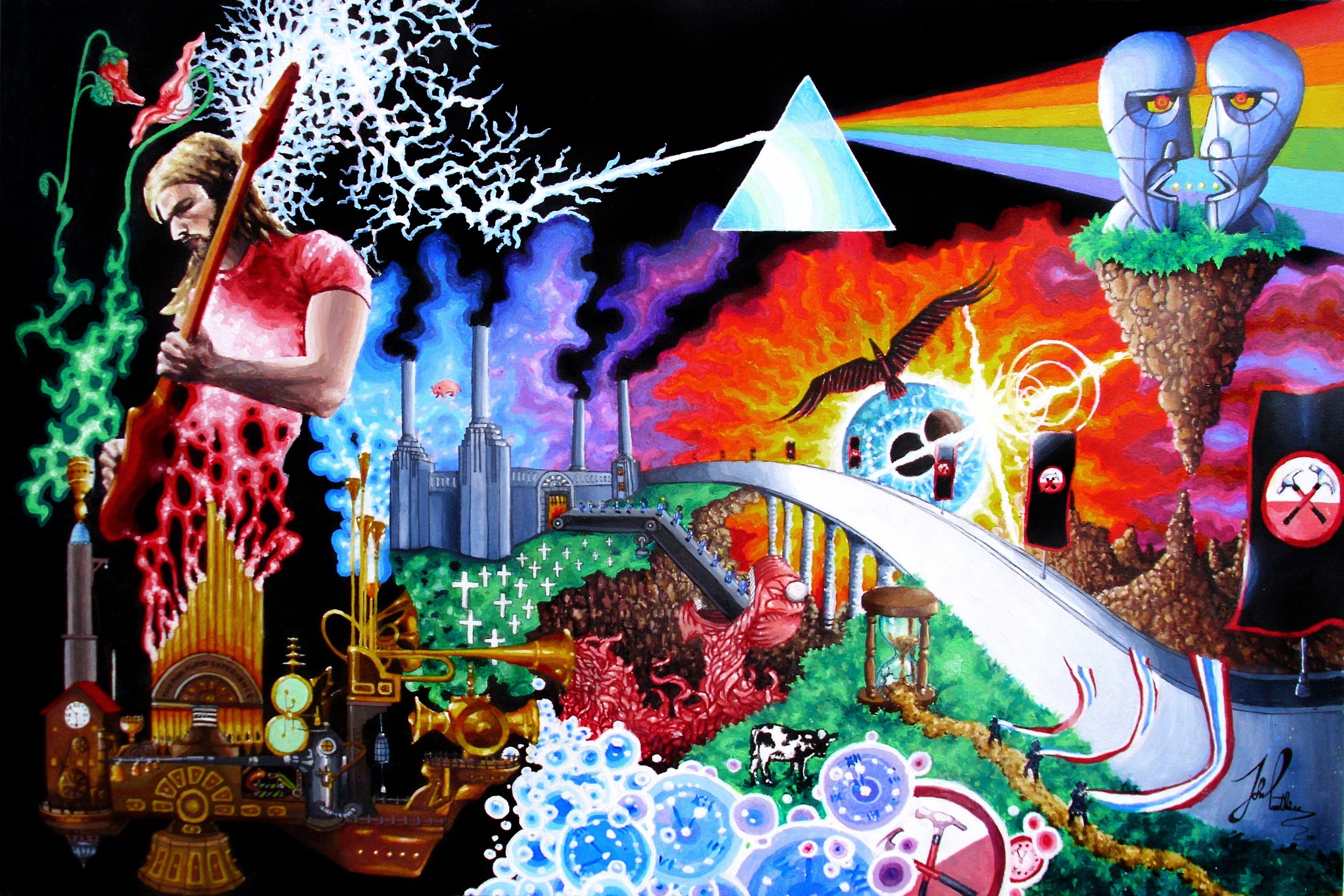 3410x2280 PINK FLOYD progressive rock psychedelic classic hard wallpaper, Desktop