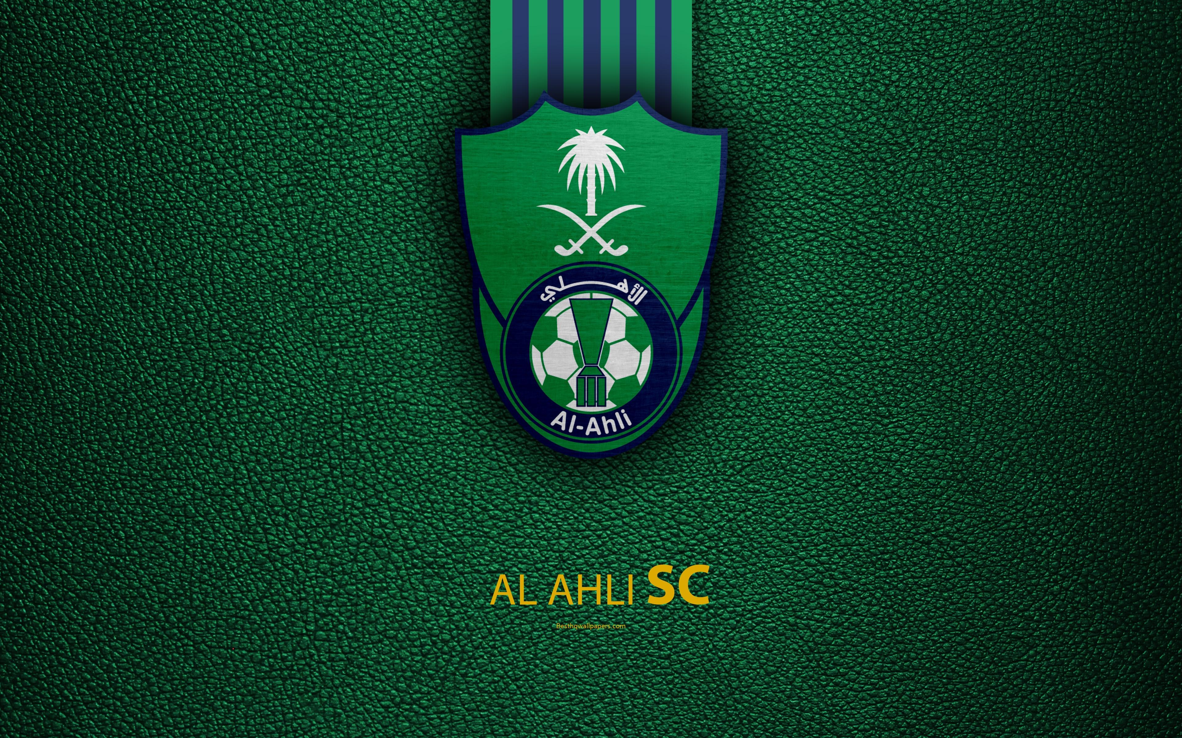 3840x2400 Download wallpaper Al Ahli SC, 4K, Saudi Football Club, leather, Desktop