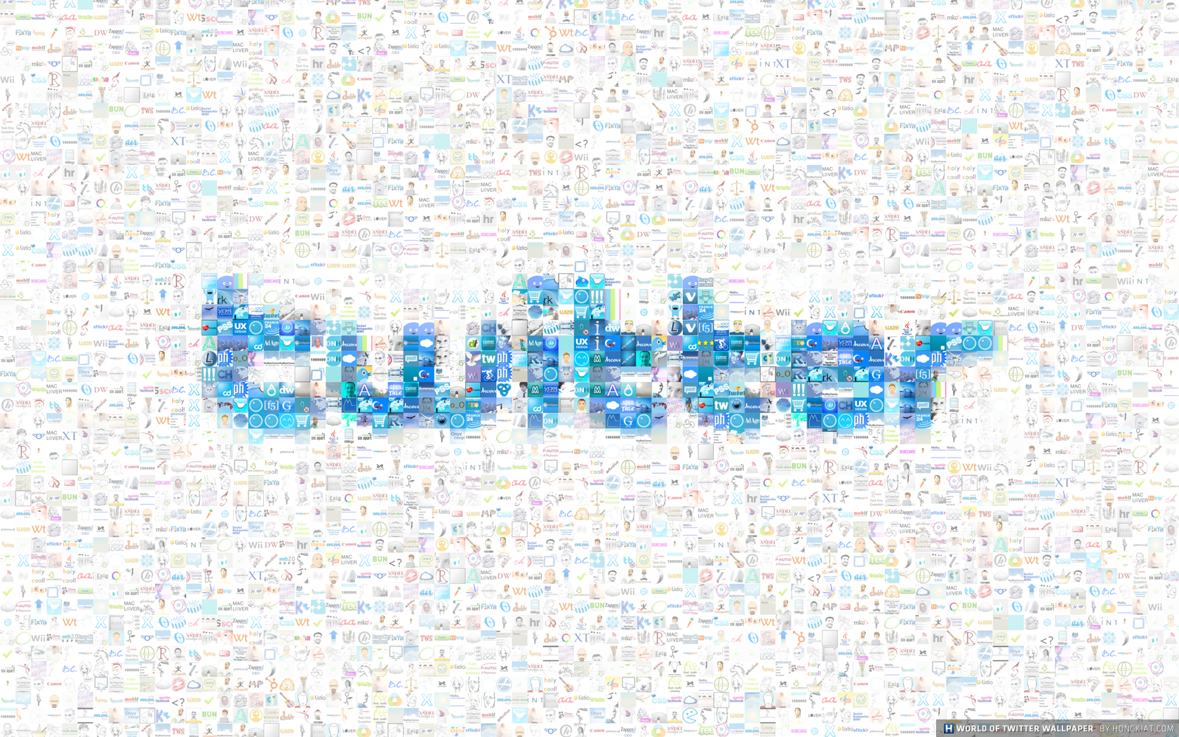 1680x1050 Twitter mosaic wallpaper. Twitter mosaic, Desktop