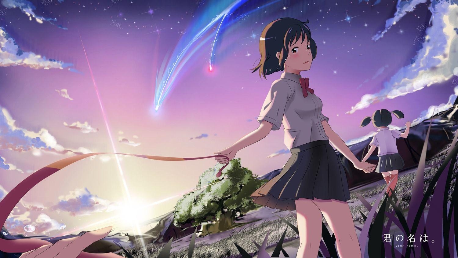 1500x850 edogawakid kimi no na wa miyamizu mitsuha miyamizu yotsuha seifuku, Desktop