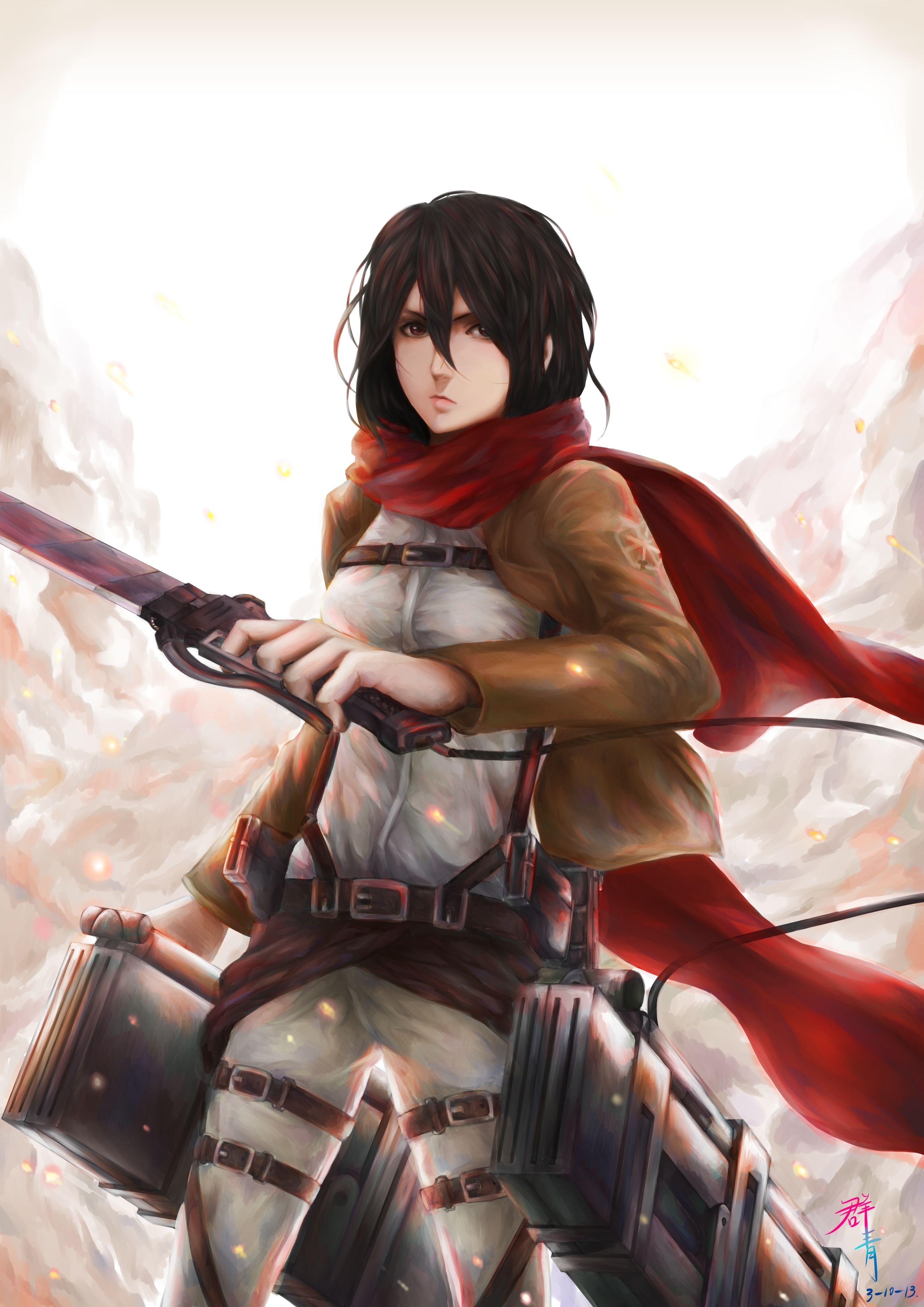 2900x4100 Mikasa Ackerman Phone Wallpaper, Phone