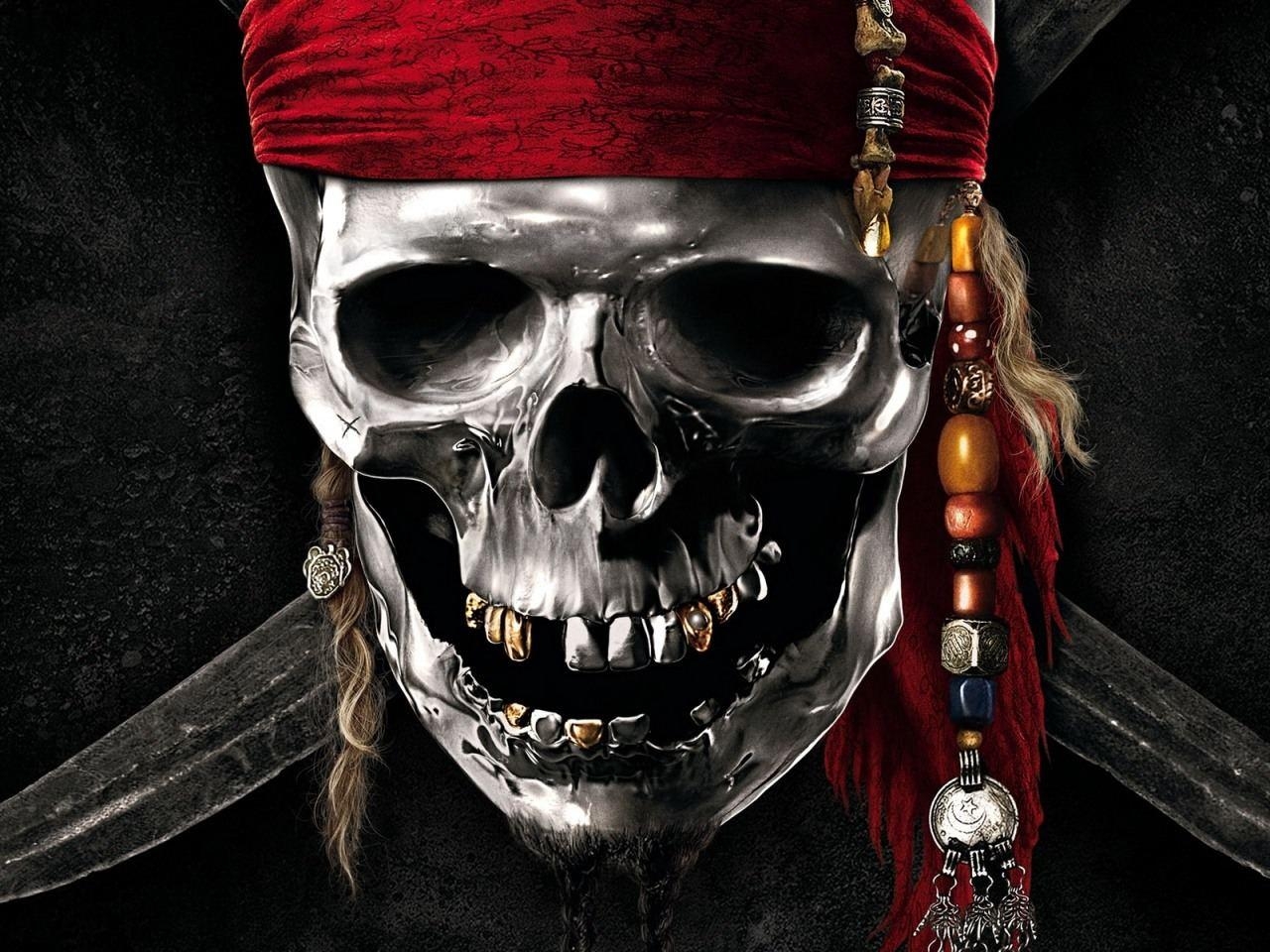 1280x960 Pirates of the Caribbean Silver Skull Desktop Wallpaper, Desktop