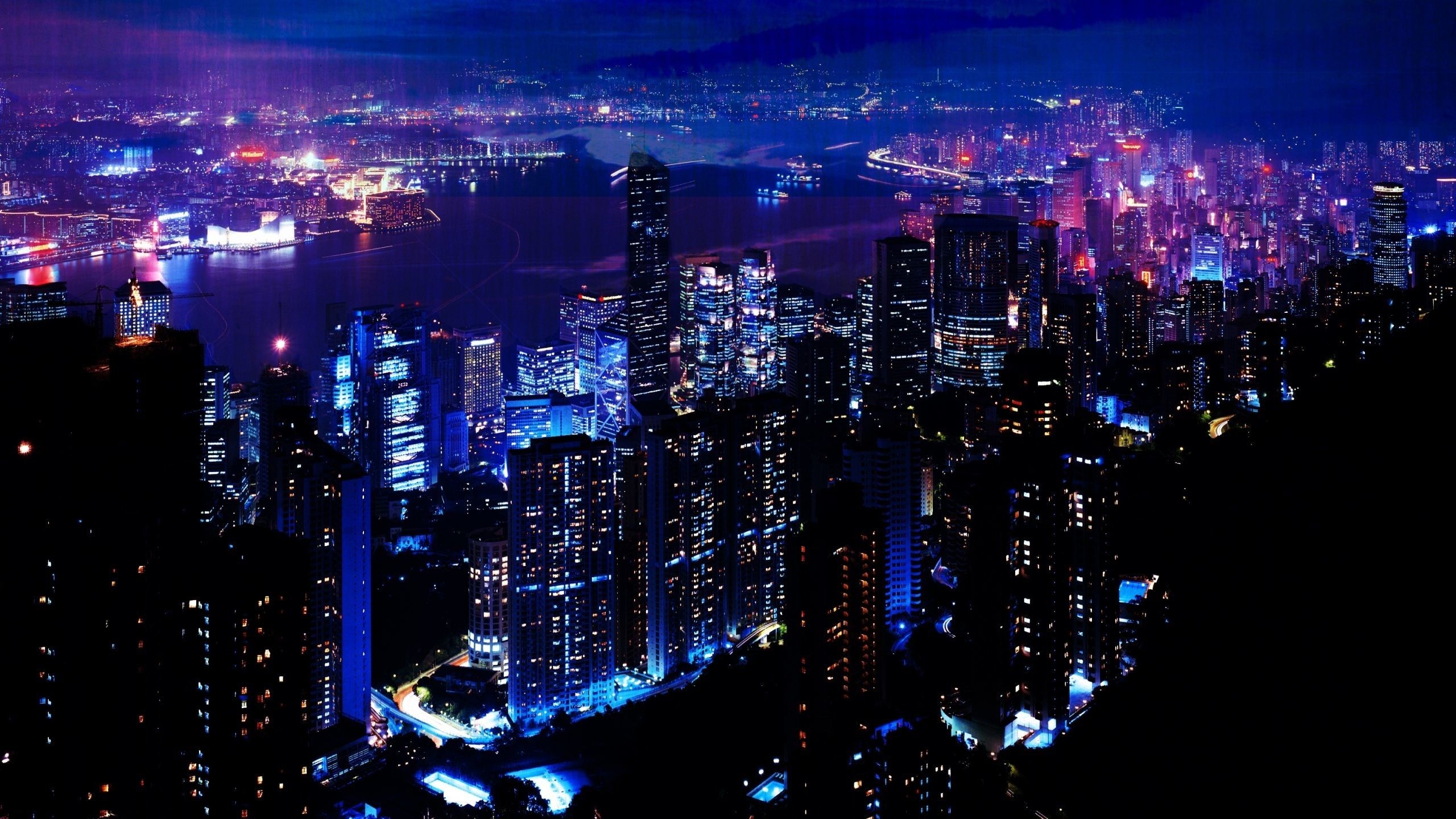 2560x1440 Night City Wallpaper, Desktop