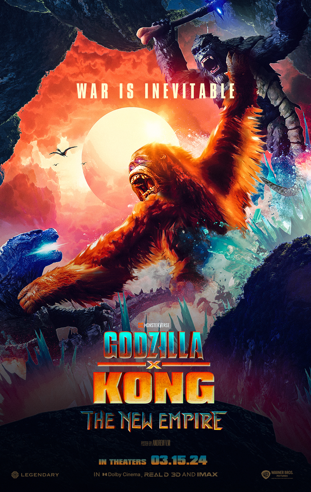 1020x1600 GODZILLA X KONG THE NEW EMPIRE Poster 2, Phone