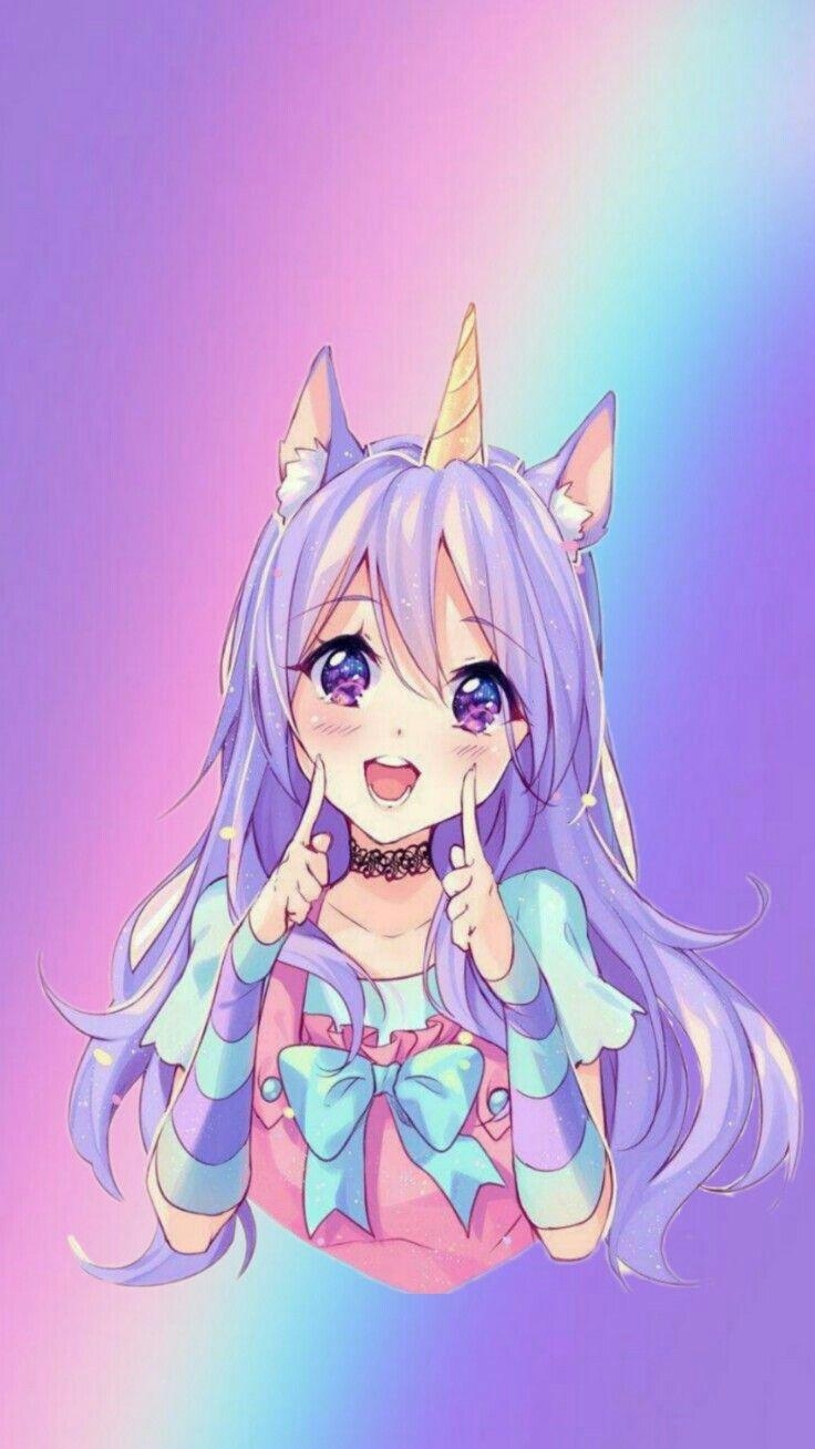 740x1310 Cute Anime Unicorn Wallpaper, Phone