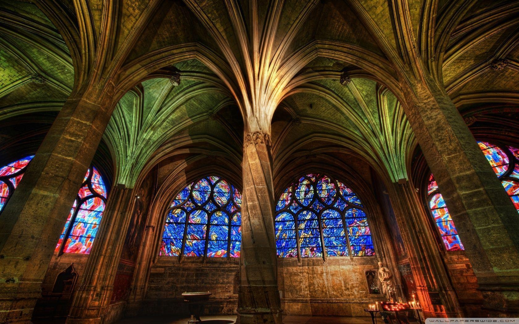 1680x1050 Gothic Cathedral Interior HD desktop wallpaper, High Definition, Desktop