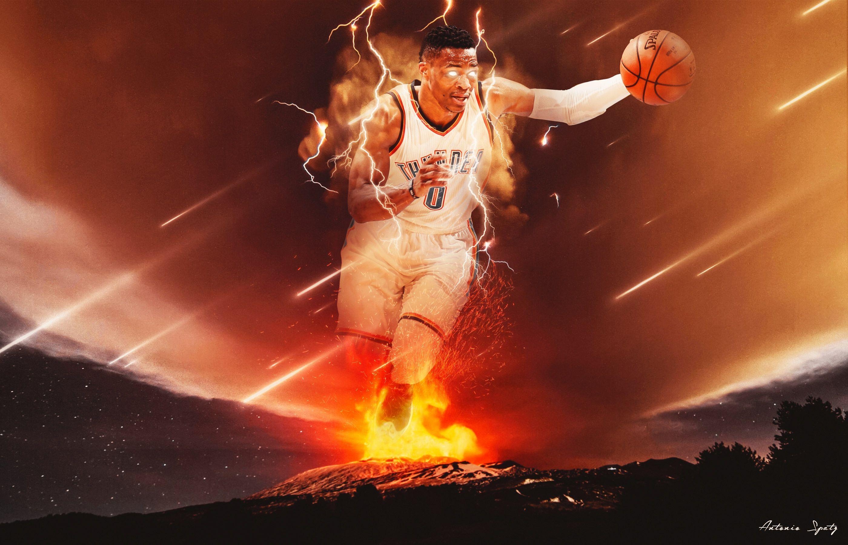 2800x1800 Russell Westbrook 2016 NBA Playoffs Wallpaper. Basketball, Desktop