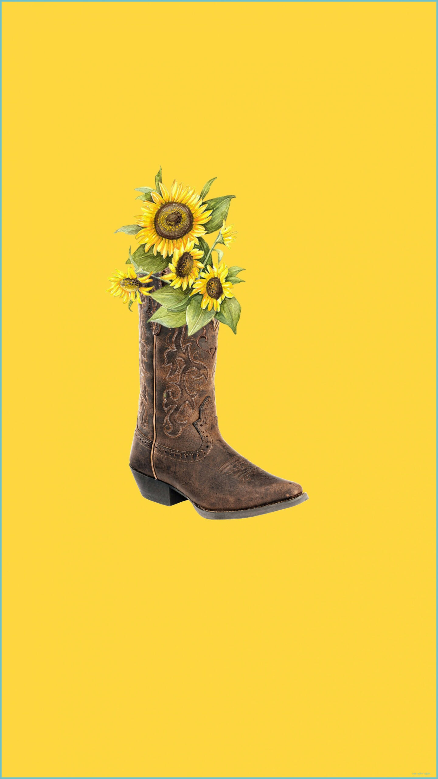 1440x2560 Cowgirl Sunflower Boots IPhone Wallpaper #sunflowerwallpaper Sunflower Wallpaper, Phone