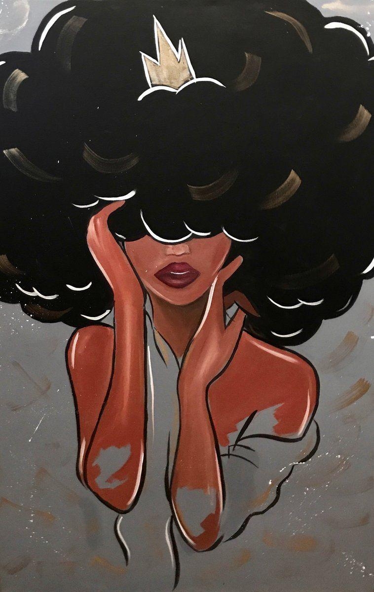 760x1200 Black Fro Cotton Candy. Art. Black love art, Black women art, Phone