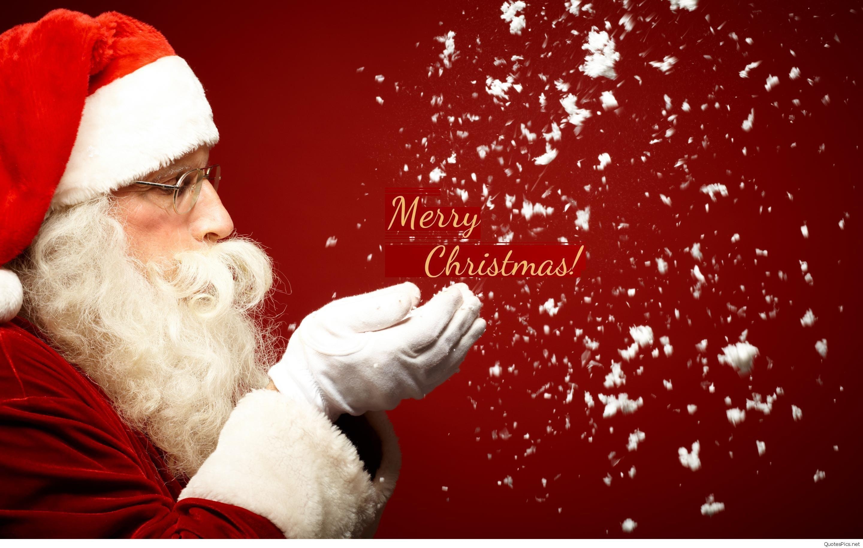 2880x1830 Merry Christmas Santa Claus Wallpaper, greetings cards 2016, Desktop