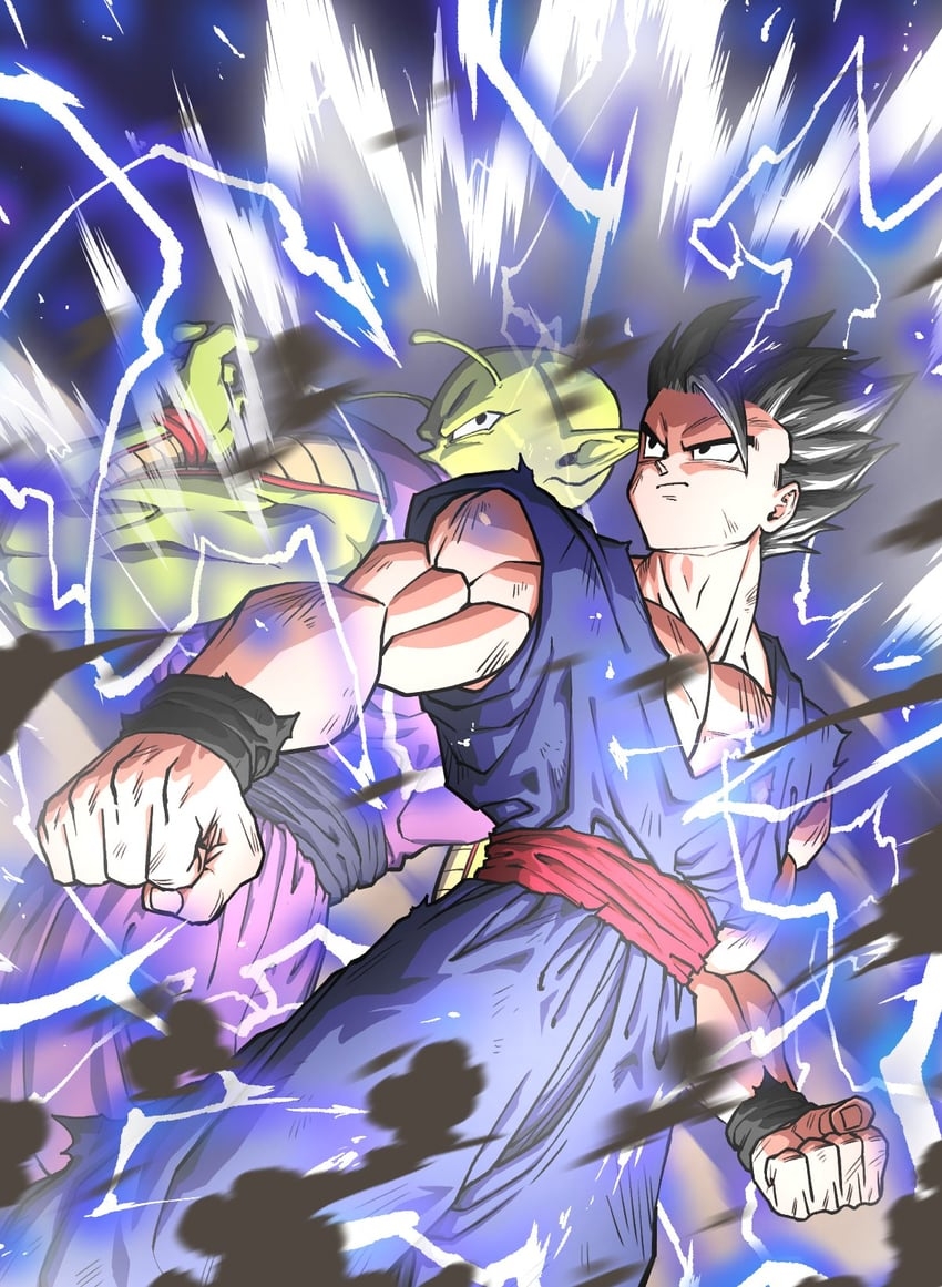 850x1170 son gohan and piccolo (dragon ball and 2 more) drawn, Phone