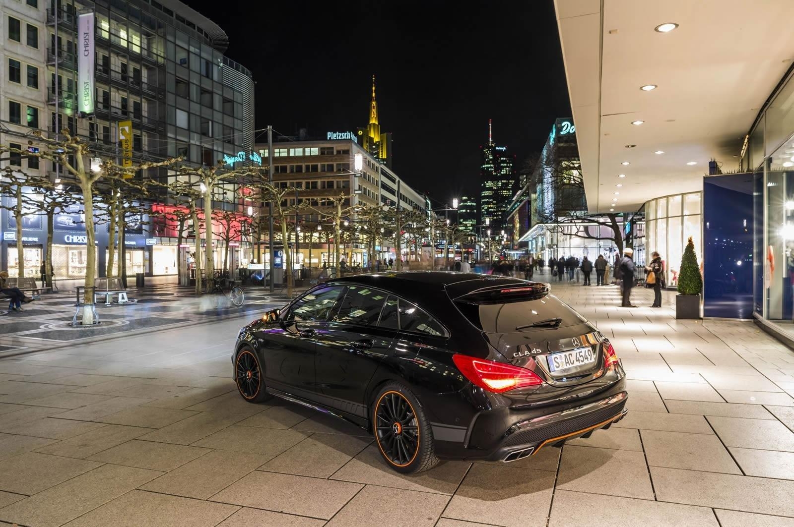 1600x1070 Mercedes Benz CLA 45 AMG Shooting Brake OrangeArt Edition wagon cars, Desktop