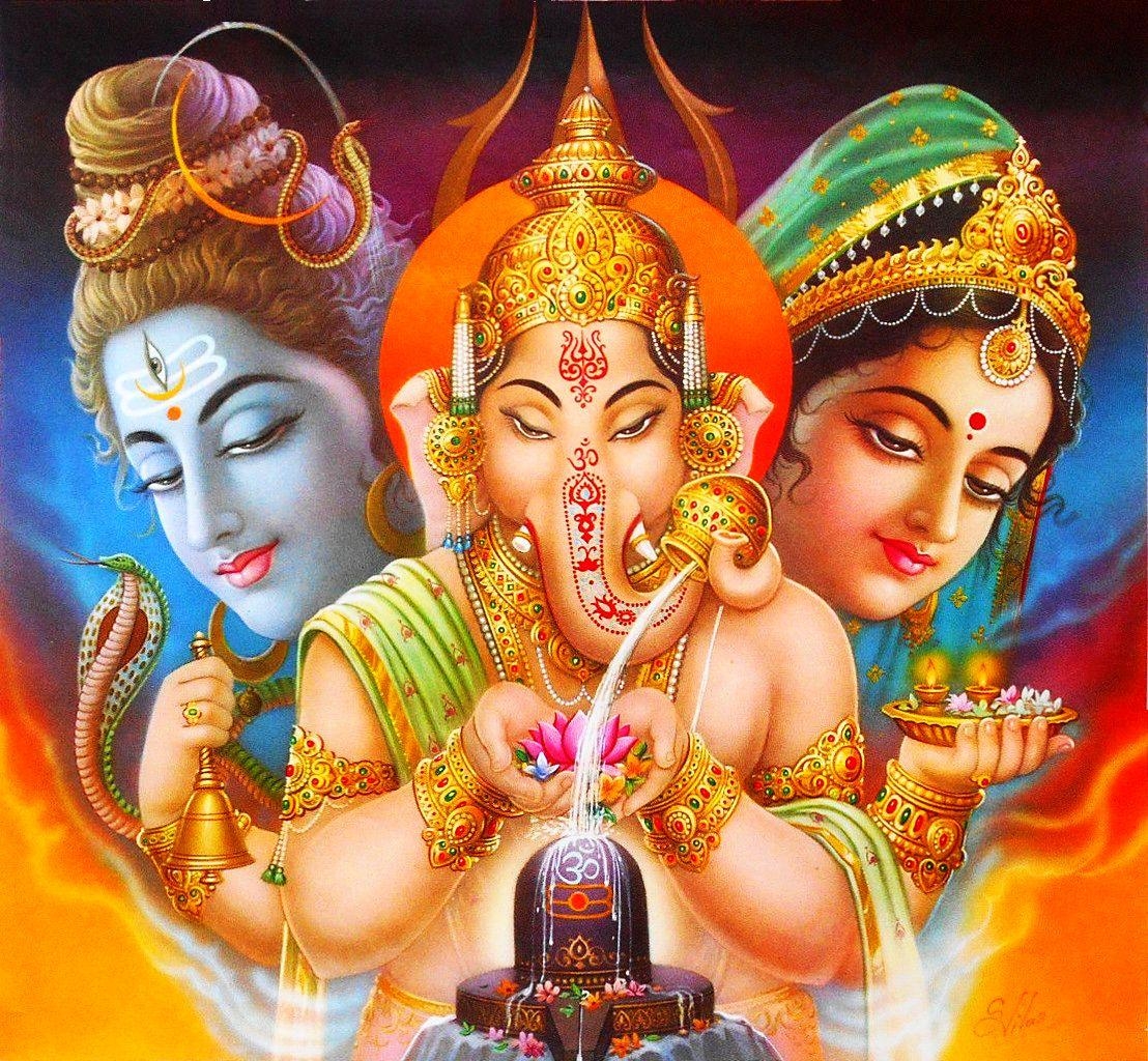 1110x1030 Shiva Family Image Collection 1, Desktop