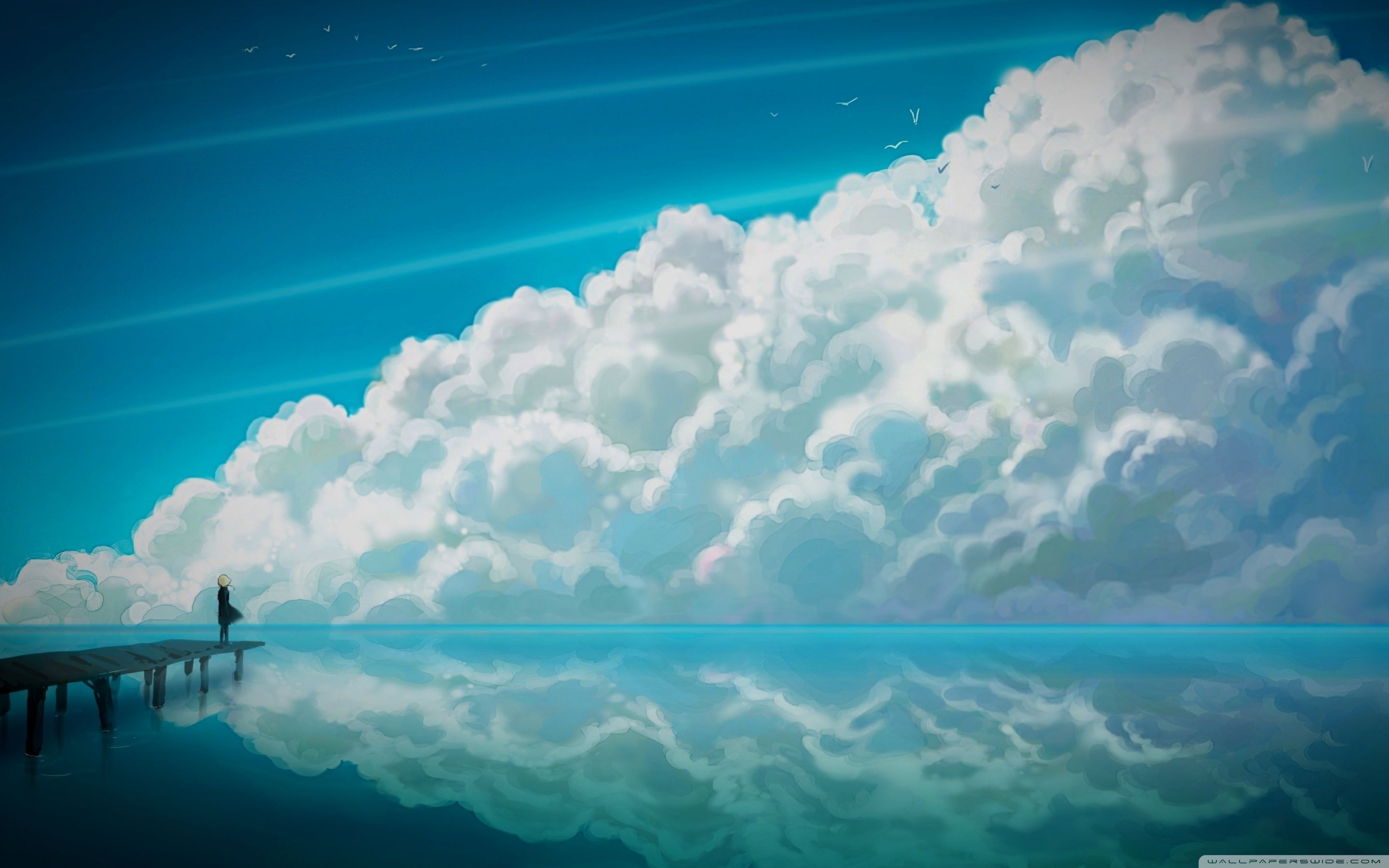 2880x1800 Free Anime Mac Wallpaper, iMac Wallpaper, Retina MacBook Pro. Anime scenery wallpaper, Anime scenery, Clouds, Desktop