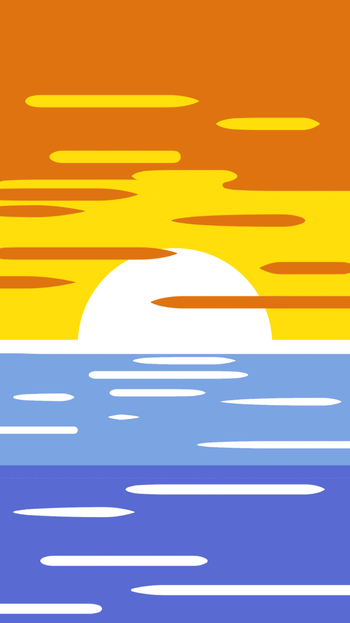 720x1280 I realized the aroace flag looked like a sunset over the ocean so I tried making a wallpaper for it. I'm terrible at sunsets and I never do this simplistic of drawings, Phone