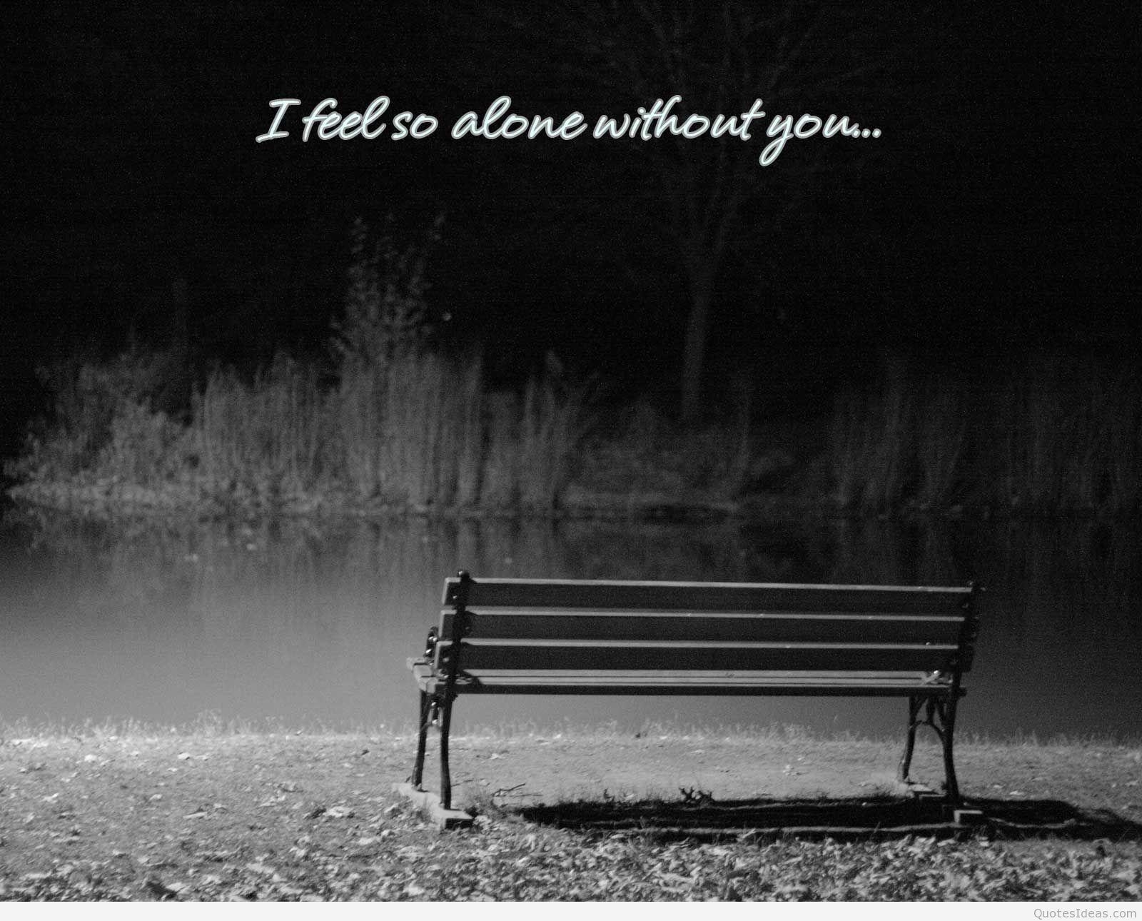 1600x1290 Sad alone quotes with image wallpaper hd, Desktop