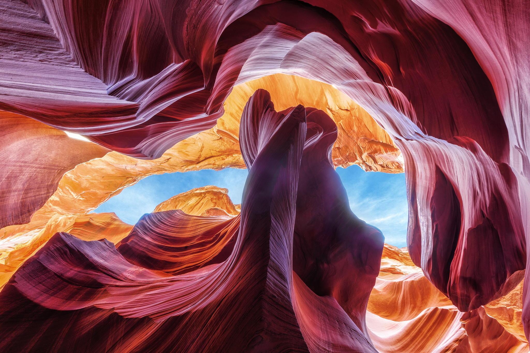 2050x1370 Lower Antelope Canyon Wint HD Wallpaper, Background Image, Desktop