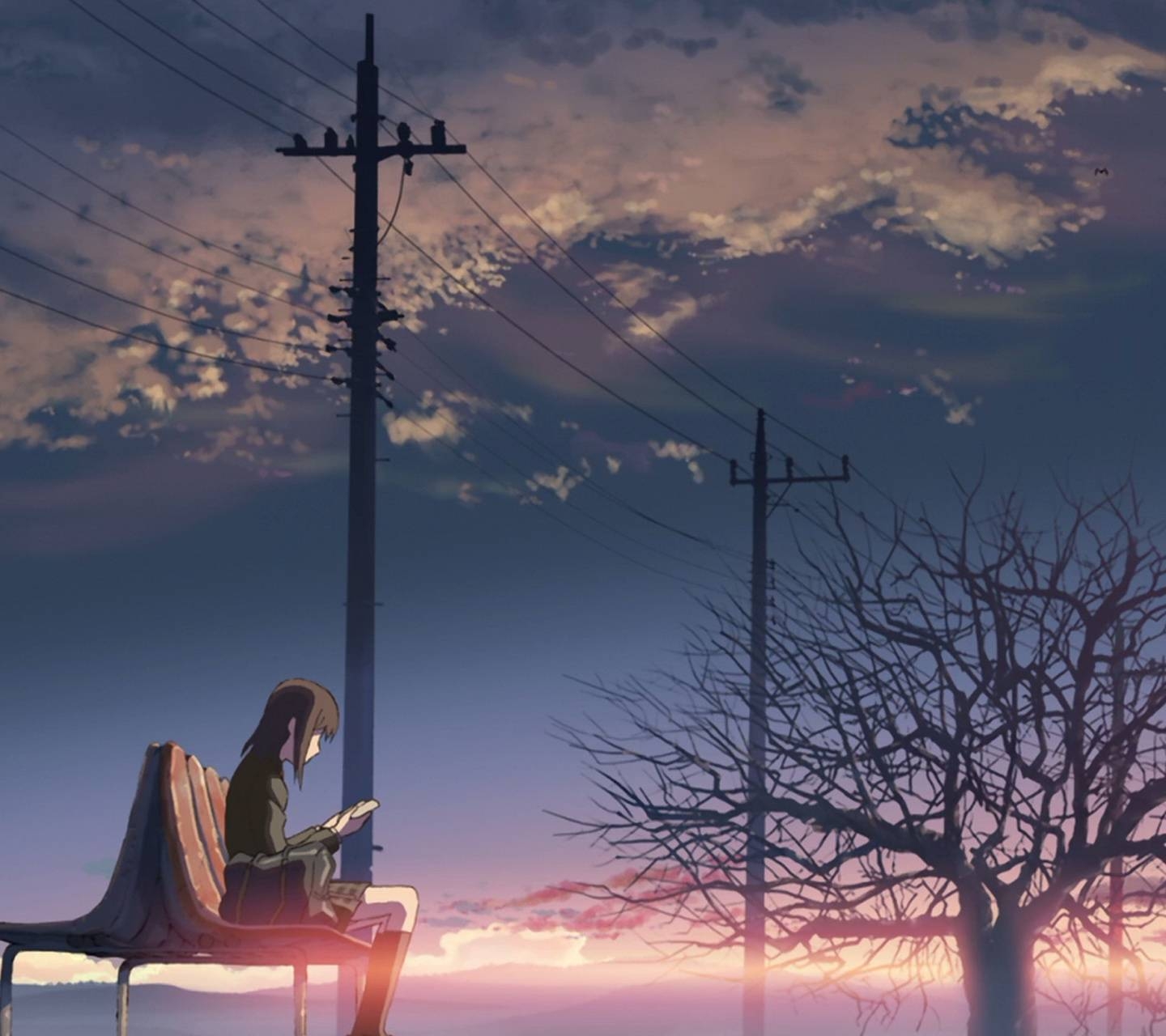 1440x1280 Download Anime Girl Reading HD Wallpaper and Background, Desktop