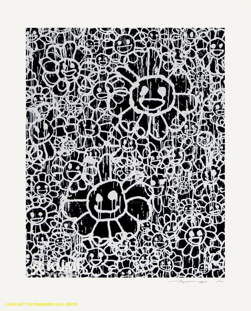 970x1200 Murakami X Madsaki Flowers Black A Silkscreen Print, Phone