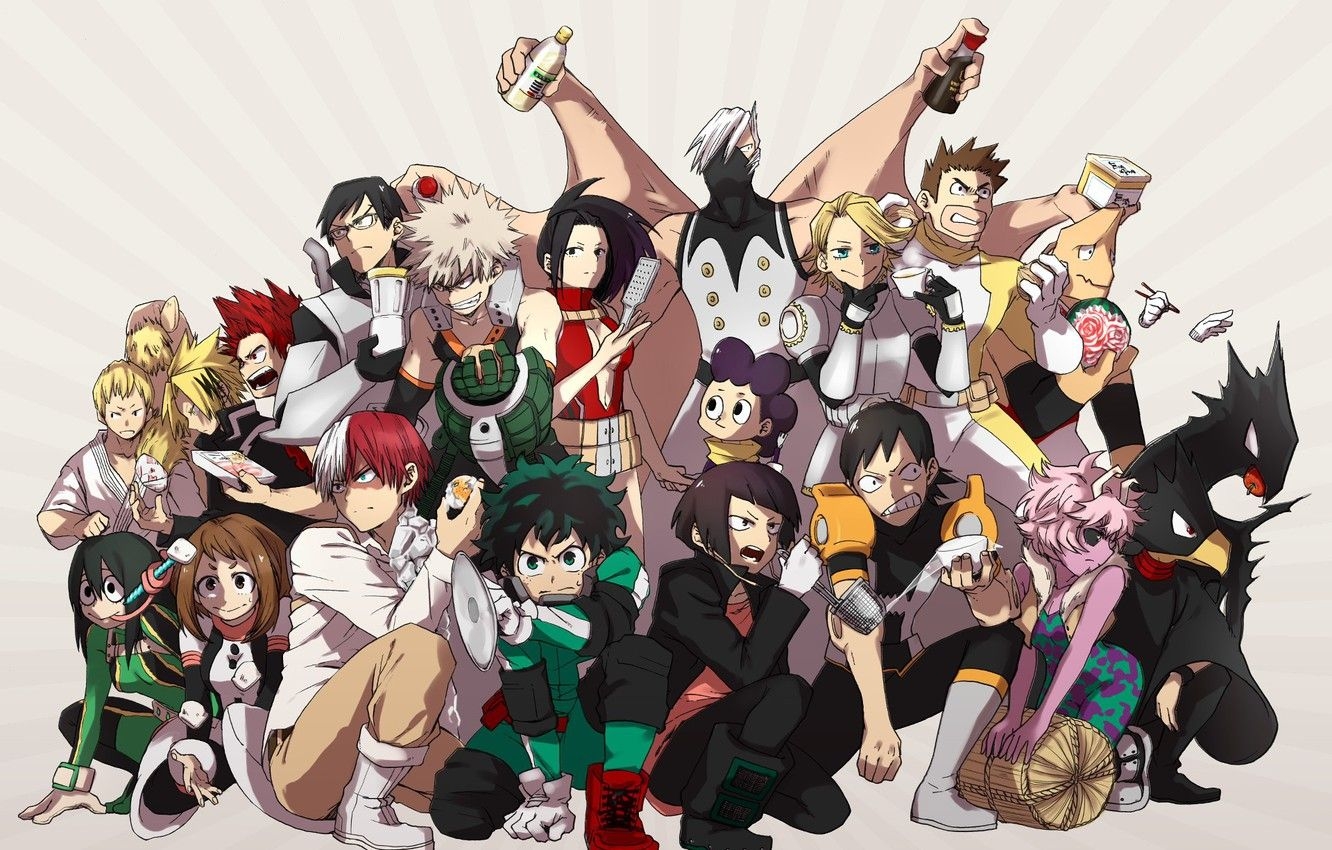 1340x850 Photo Wallpaper Anime, Hero, Manga, Powerful, Strong, Hero Academia Group, Desktop